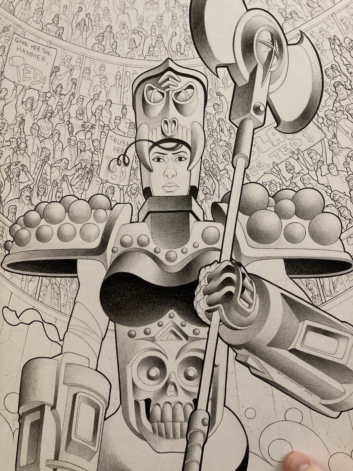 Free For All (One Shot) Original Comic Art Cover 11x17 by Matt Lesniewski 
