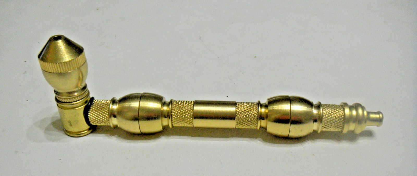 Genuine Brass Tobacco Smoking Chamber Pipe Made In USA 6 1/2 Genuine Brass Tobacco Smoking Chamber Pipe Made In USA 6 1/2