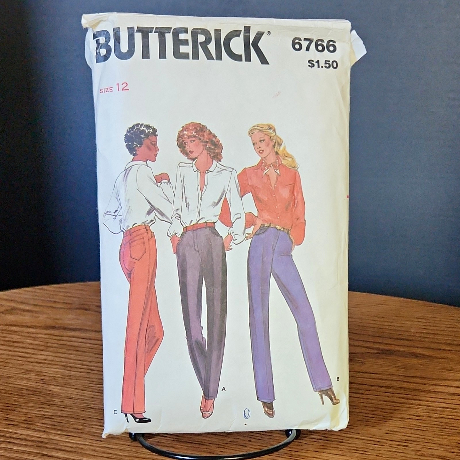 1980s Butterick 6766 Misses Proportioned Pants Pattern Size 12 CUT Complete 1980s Butterick 6766 Misses Proportioned Pants Pattern Size 12 CUT Complete