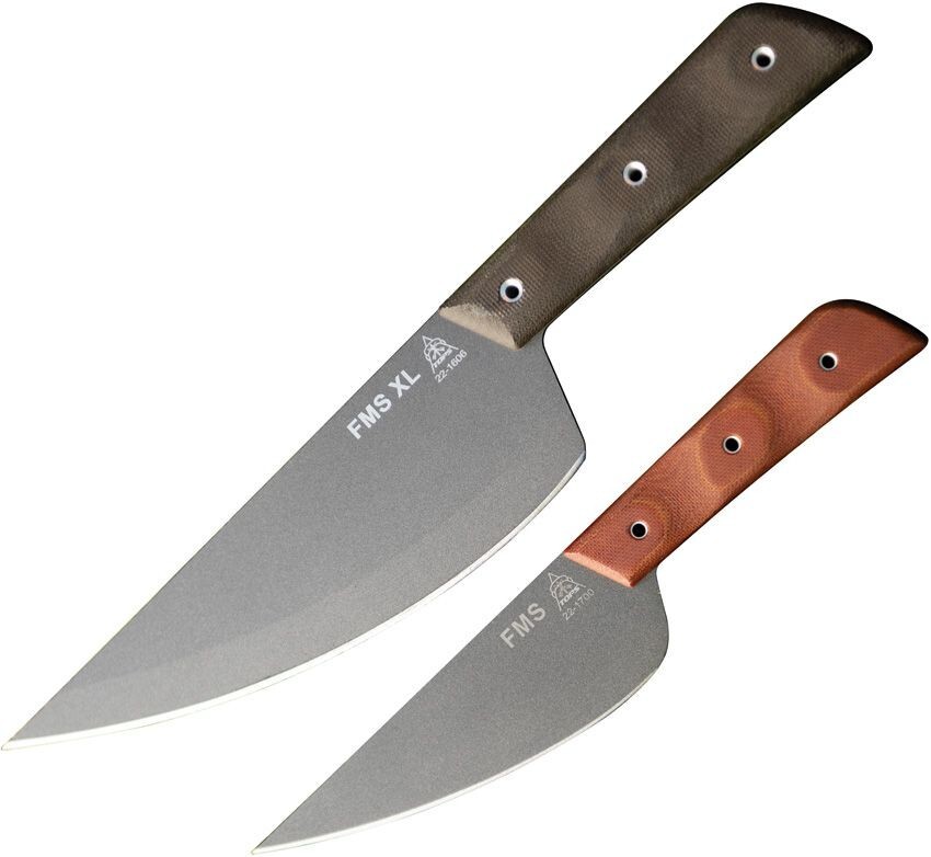 TOPS Frog Market Special Combo Fixed Knife 1095HC Steel Blades Micarta Handles