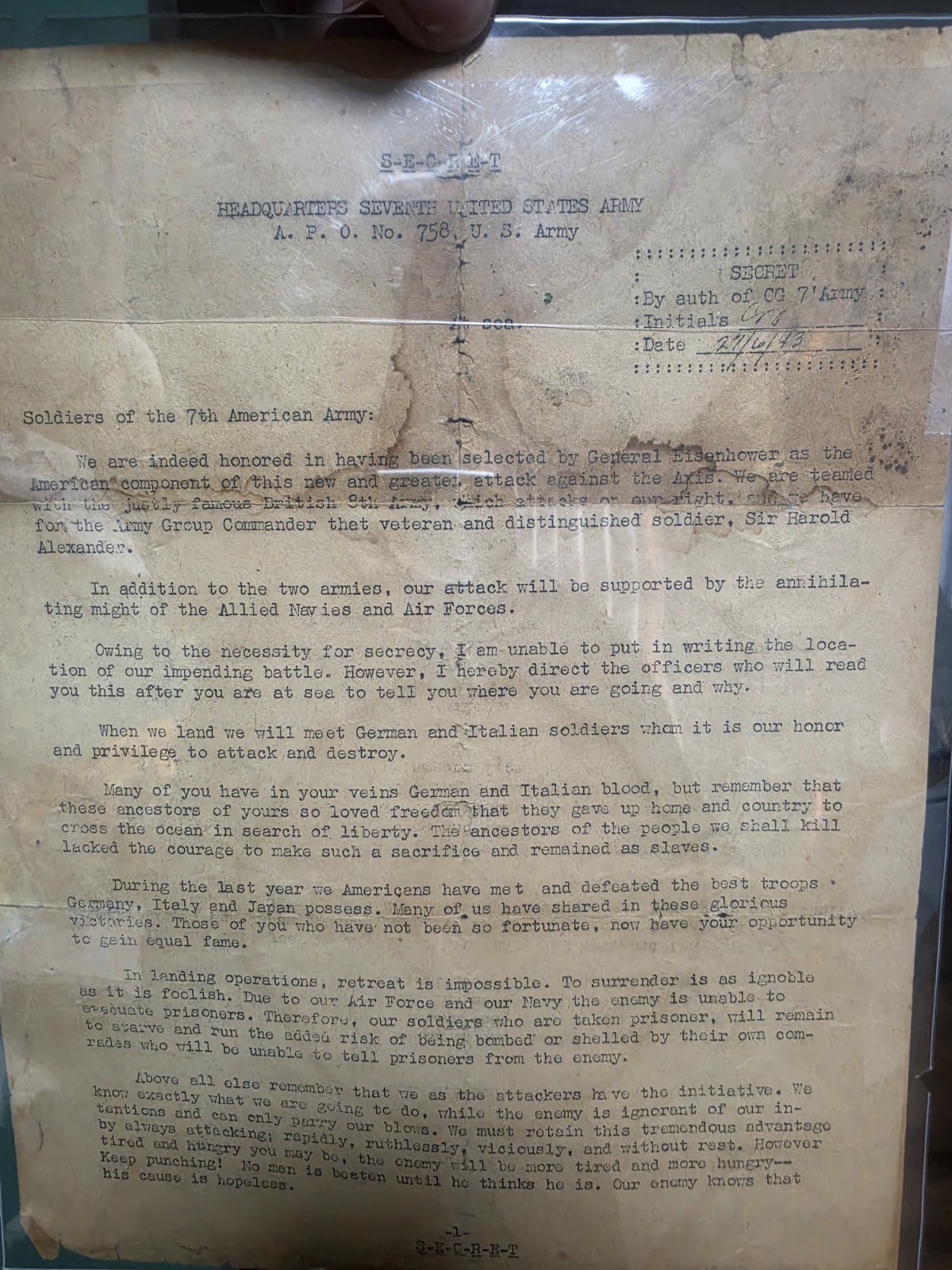WWII 1943 Secret \