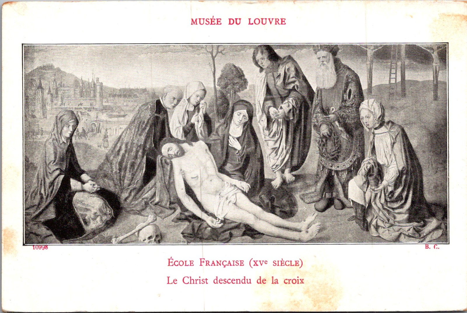 Musée du Louvre Le Christ descendu de la croix Vintage Postcard 4P23-23 Musée du Louvre Le Christ descendu de la croix Vintage Postcard 4P23-23