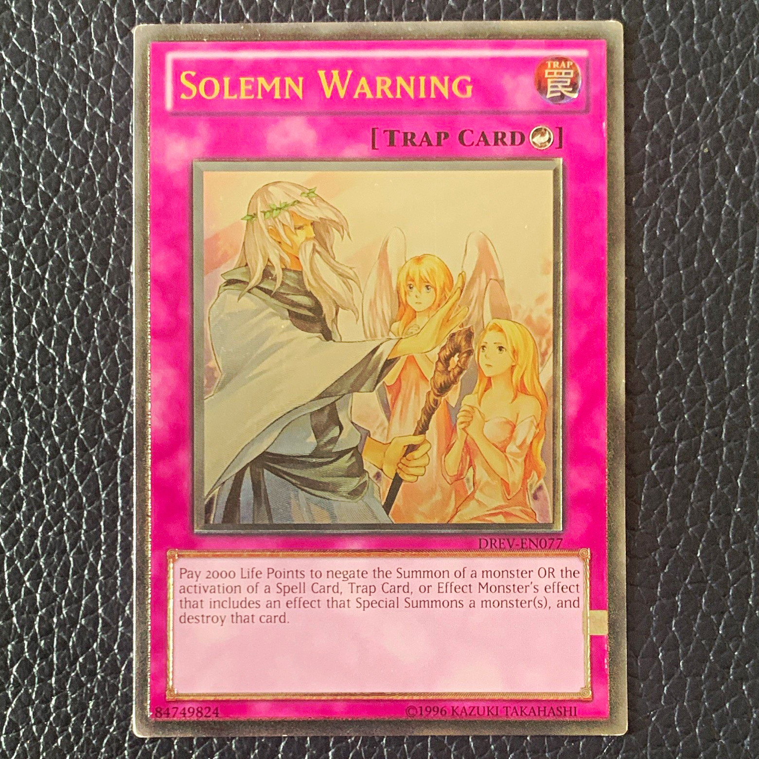 Yu-Gi-Oh MISPRINT Solemn Warning DREV-EN077 Ultimate Rare Unlimited Edition Yu-Gi-Oh MISPRINT Solemn Warning DREV-EN077 Ultimate Rare Unlimited Edition