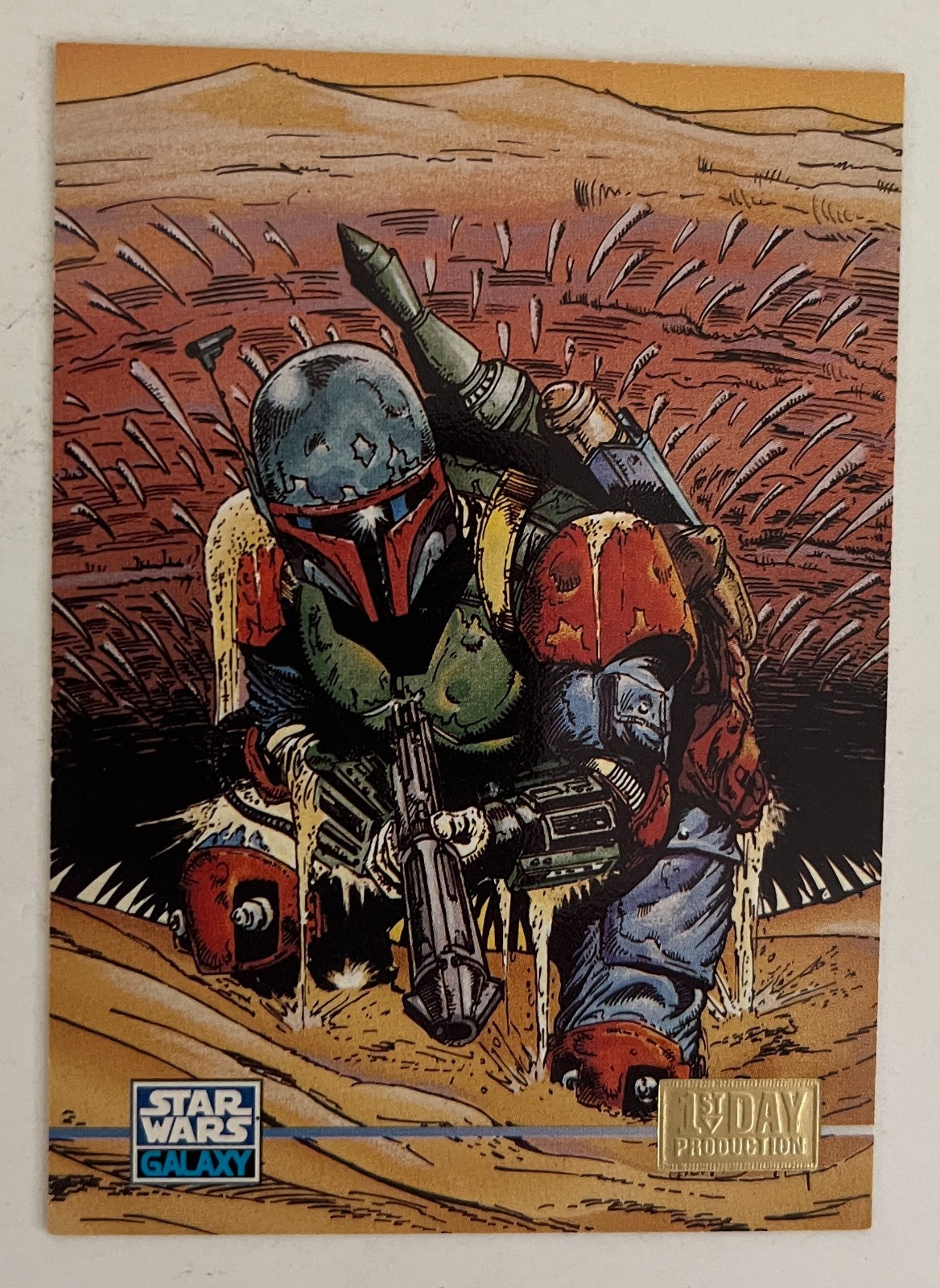 1995 Topps Star Wars Galaxy #347 (Boba Fett), 1st Day Production; NM