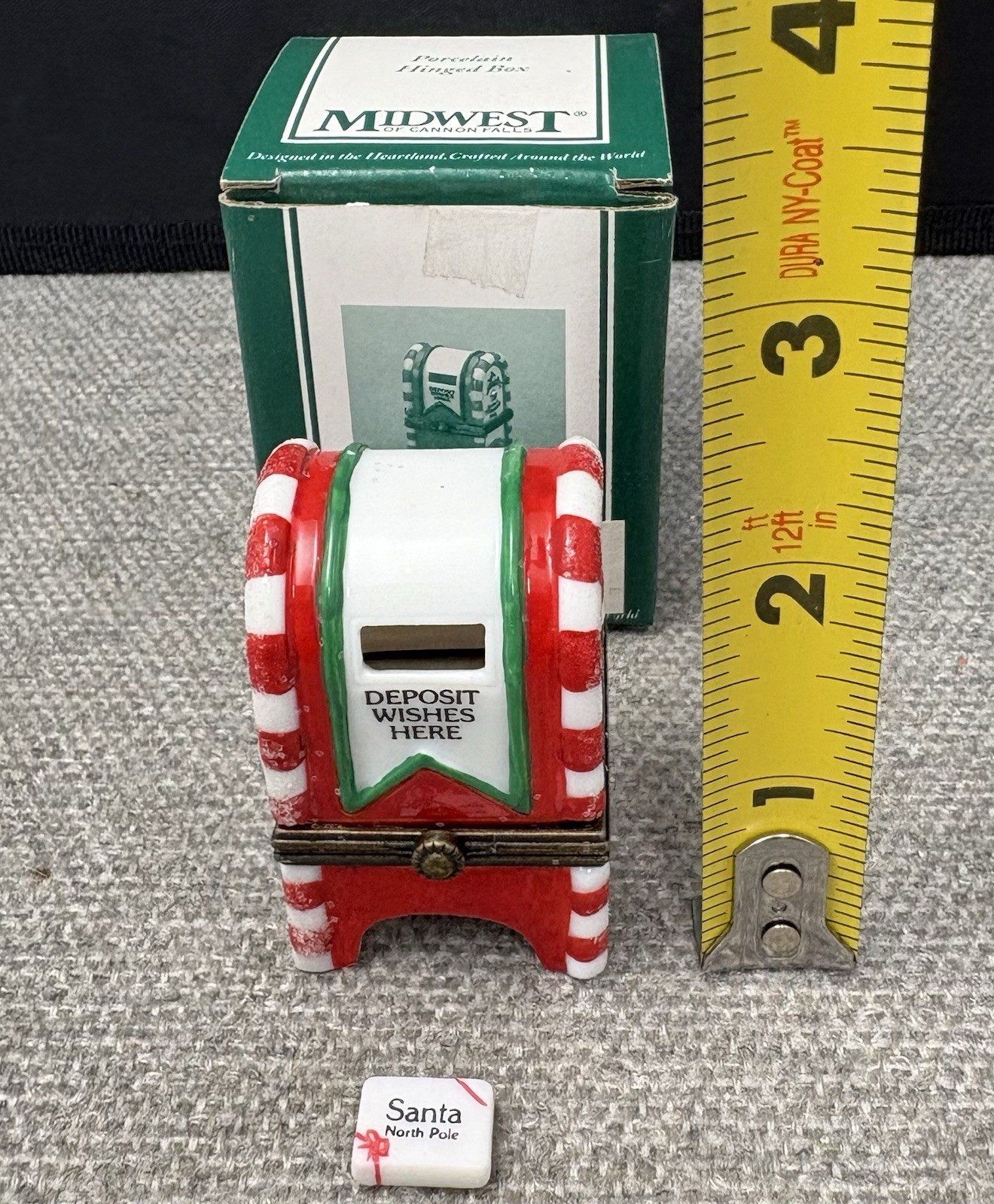 VTG Midwest Cannon Falls PHB Santa\'s Mailbox Porcelain Hinged Box with Letter