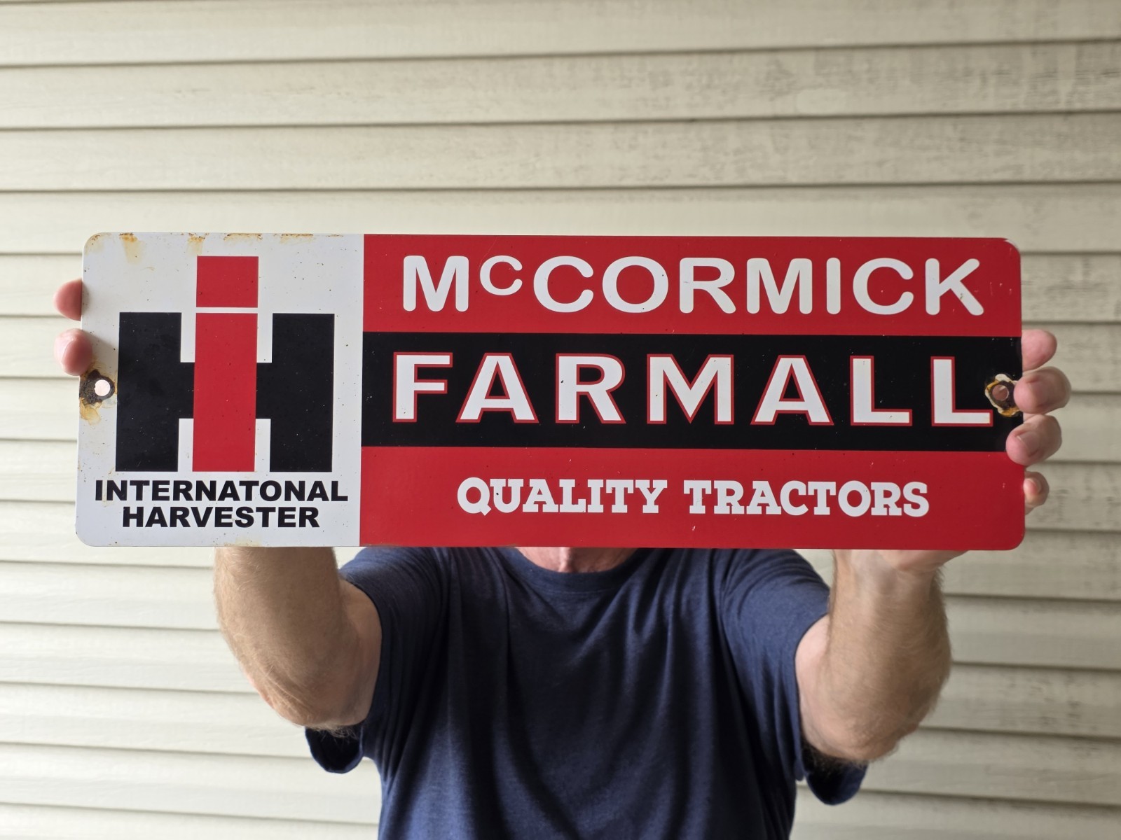LARGE VINTAGE INTERNATIONAL HARVESTER MCCORMICKFARMALL PORCELAIN SIGN 18 LARGE VINTAGE INTERNATIONAL HARVESTER MCCORMICKFARMALL PORCELAIN SIGN 18