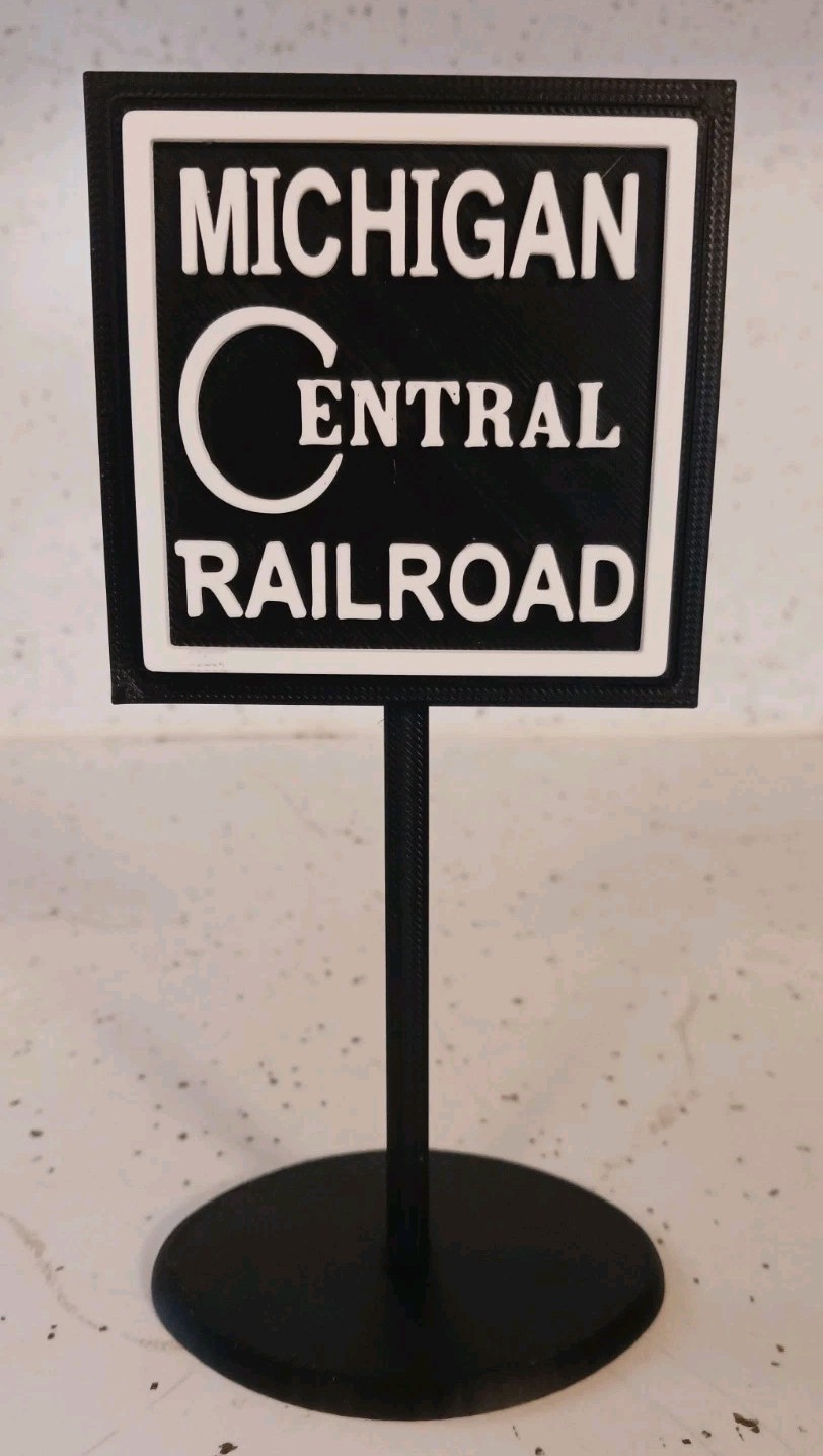 Michigan Central Railroad, Miniature Sign Display Diorama 6.5\