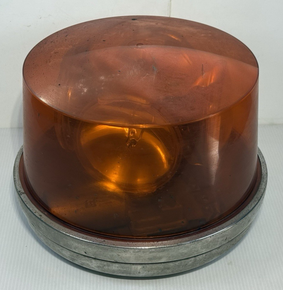 Vintage Dietz # 211 Orange/ Amber Beacon Light 4 Bulb ( 12 Volt ) WORKING Vtg