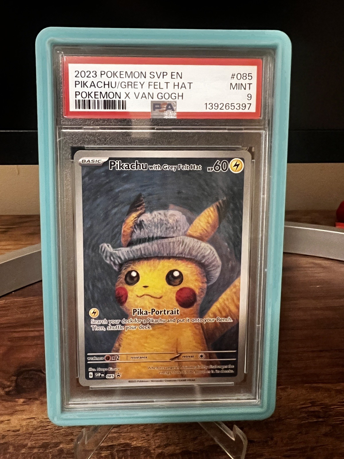 2023 Pokemon Van Gogh Pikachu With Grey Felt Hat Black Star Promo #085 PSA 9 ๐ 2023 Pokemon Van Gogh Pikachu With Grey Felt Hat Black Star Promo #085 PSA 9 ๐