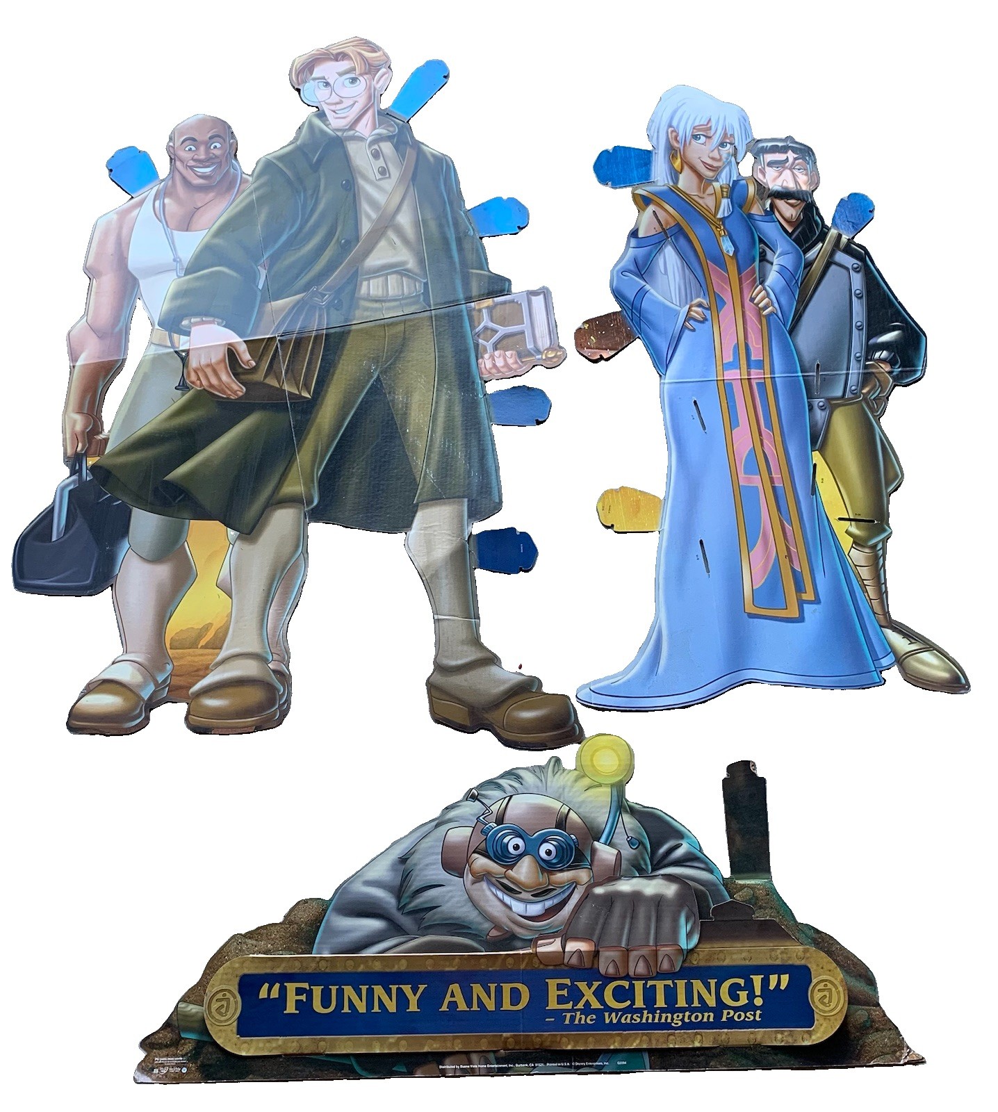 3 Vintage Disney Atlantis The Lost Empire Standee Pieces 3 Vintage Disney Atlantis The Lost Empire Standee Pieces