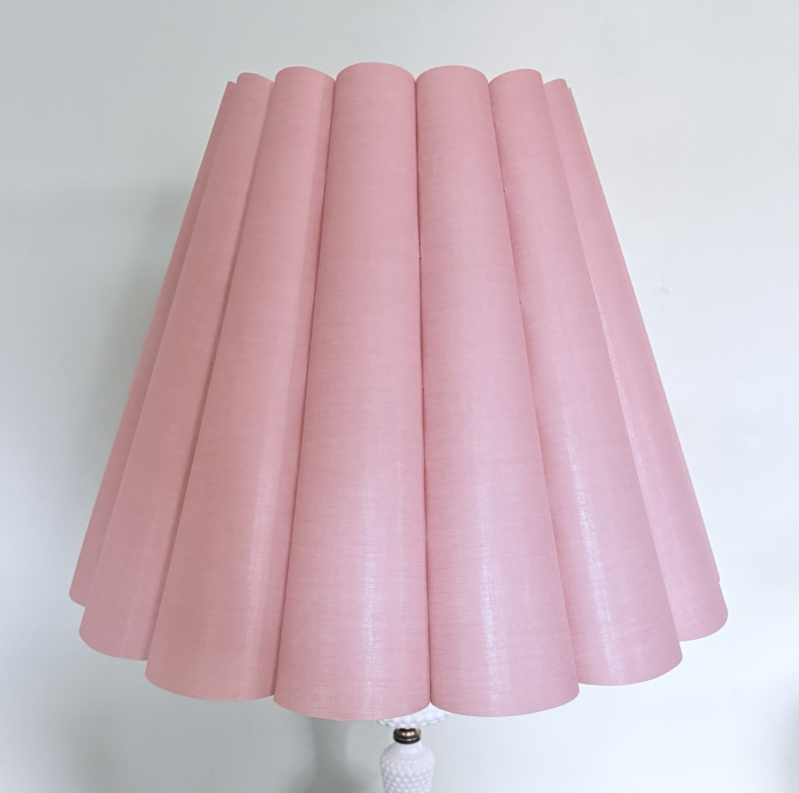 Vintage Fluted Scalloped Lampshade-Dusty Rose-LG 15\