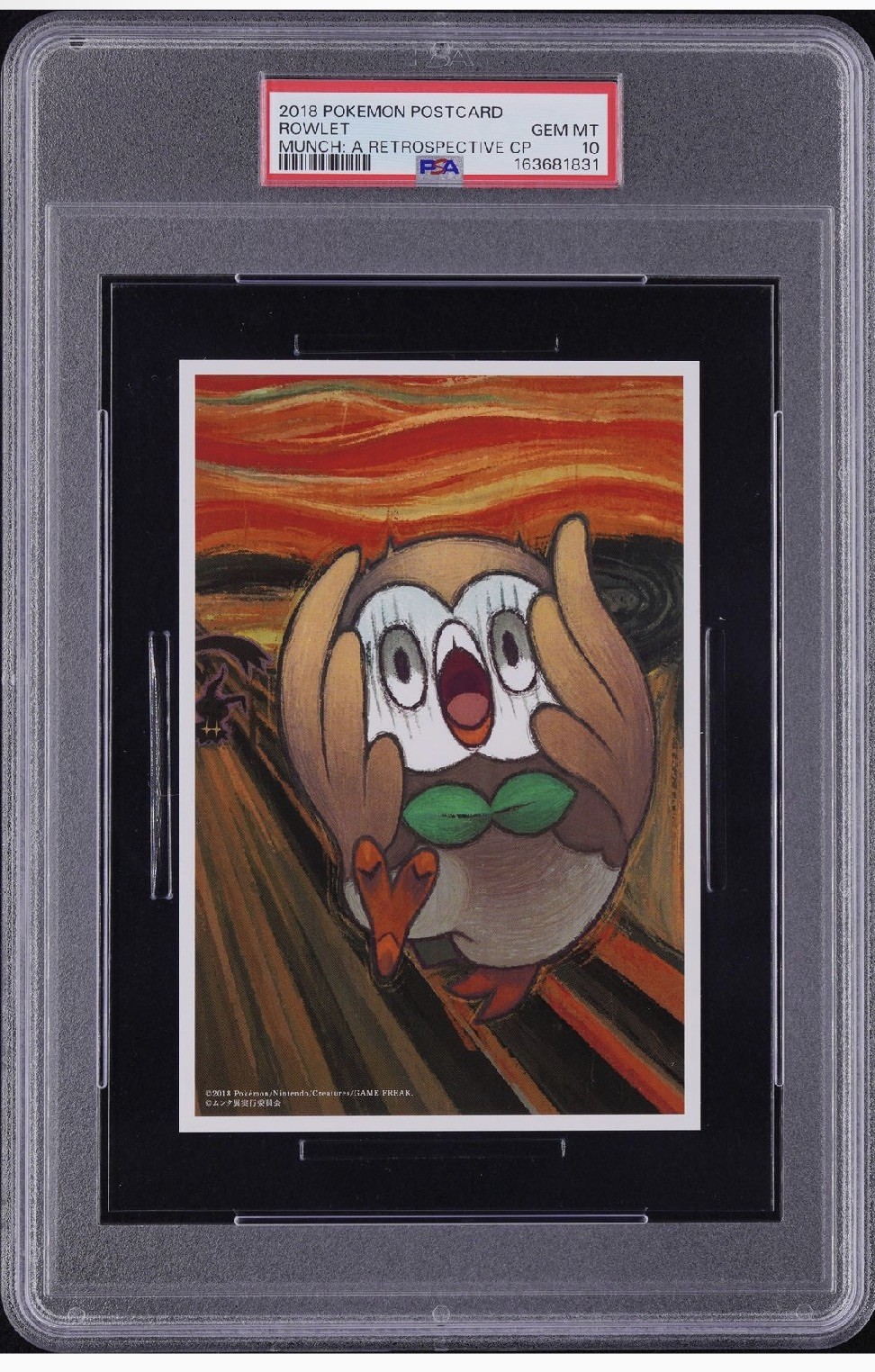 2018 Pokemon Munch: A Retrospective Campaign Postcard Rowlet PSA 10 2018 Pokemon Munch: A Retrospective Campaign Postcard Rowlet PSA 10