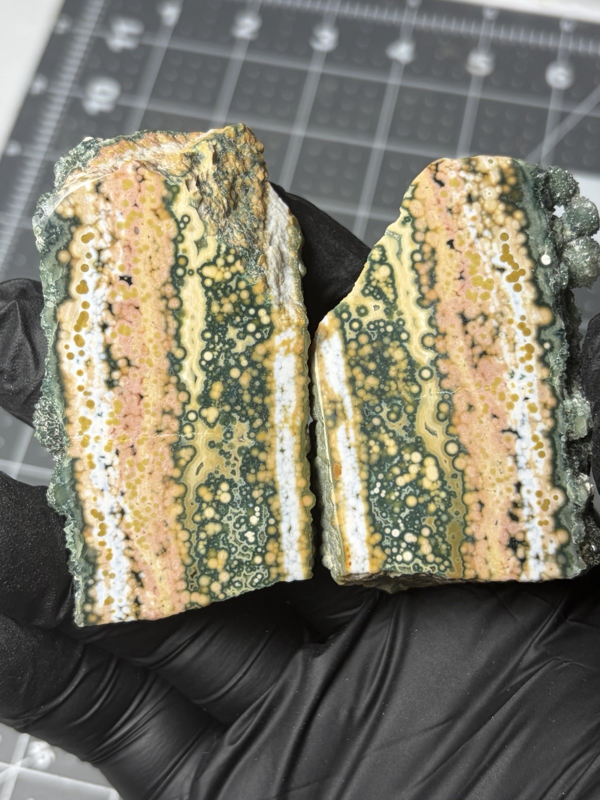 Excellent Ocean Jasper Face Polished Specimens Colorful Orbs Druzy Excellent Ocean Jasper Face Polished Specimens Colorful Orbs Druzy