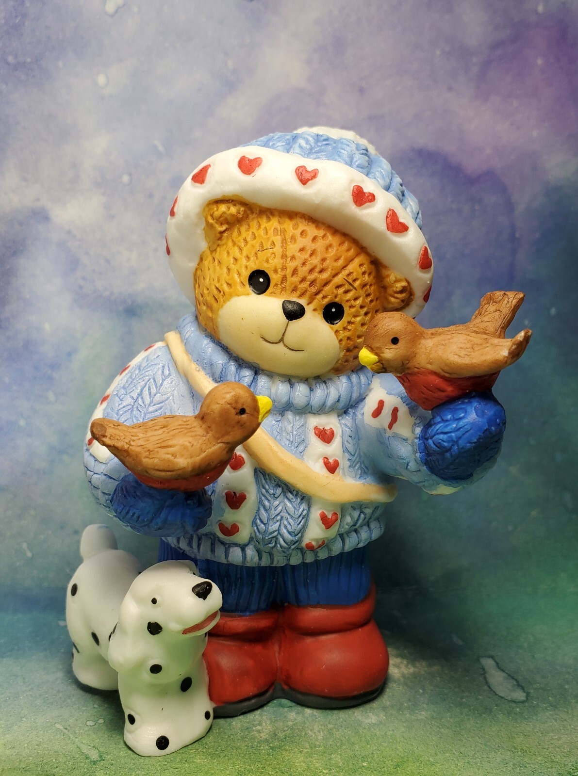 LF8 Enesco Lucy and Me Lucy Rigg winter bear with birds and dalmation