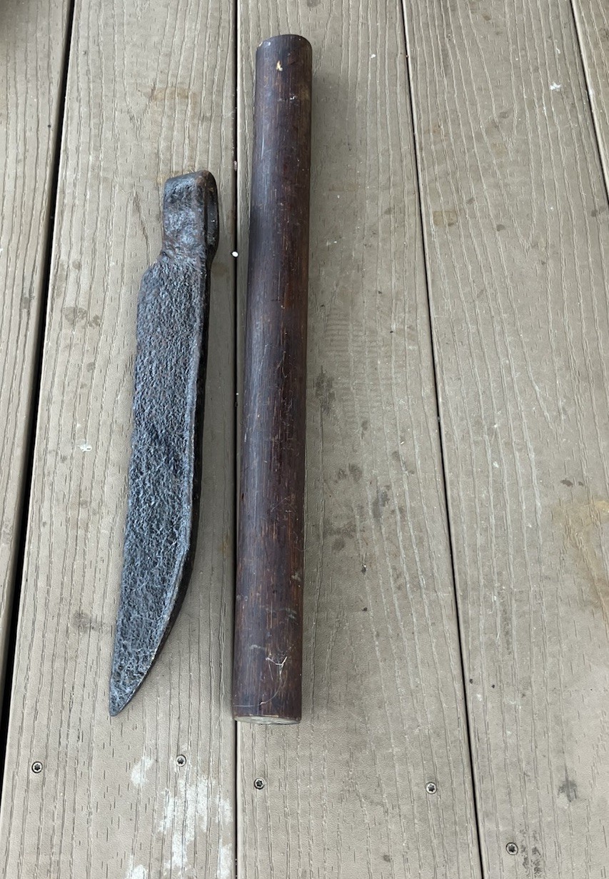 Antique Froe Blacksmith Tool still In Great Condition Comes With A New Handle