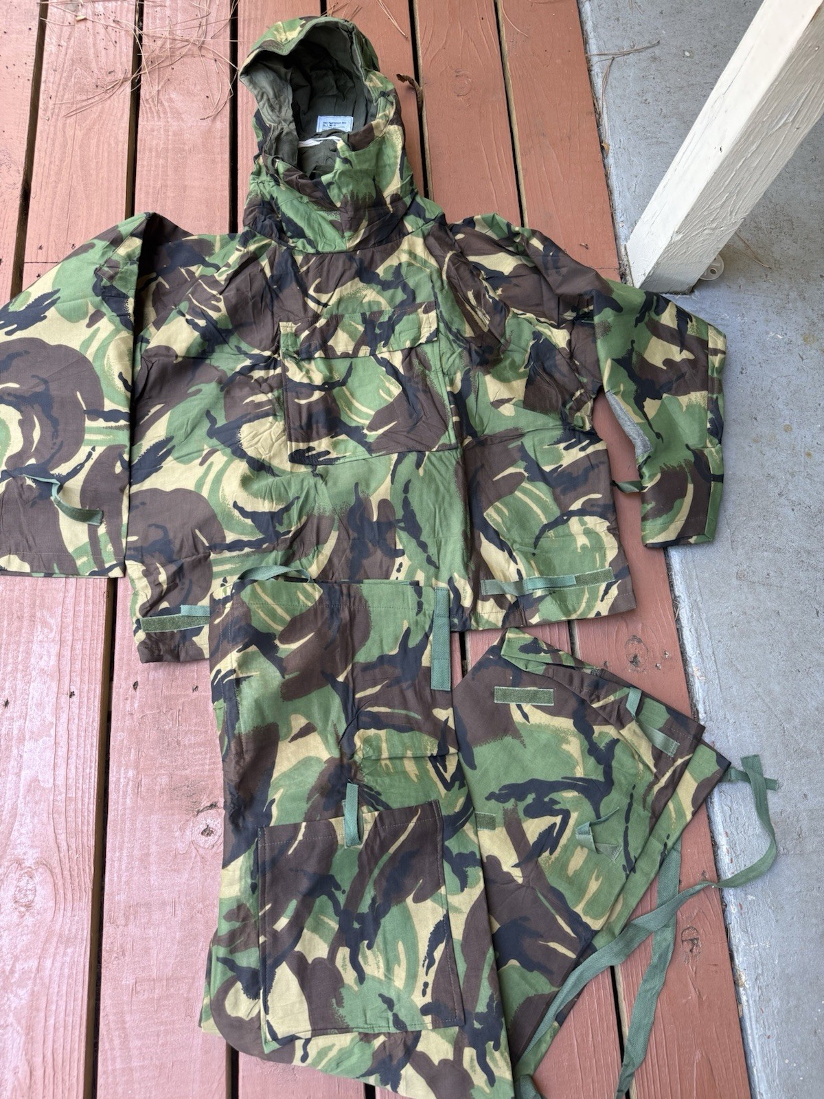 Vintage 1984 British Army NBC Suit Mk III Camo Smock & Trousers Set Medium DPM