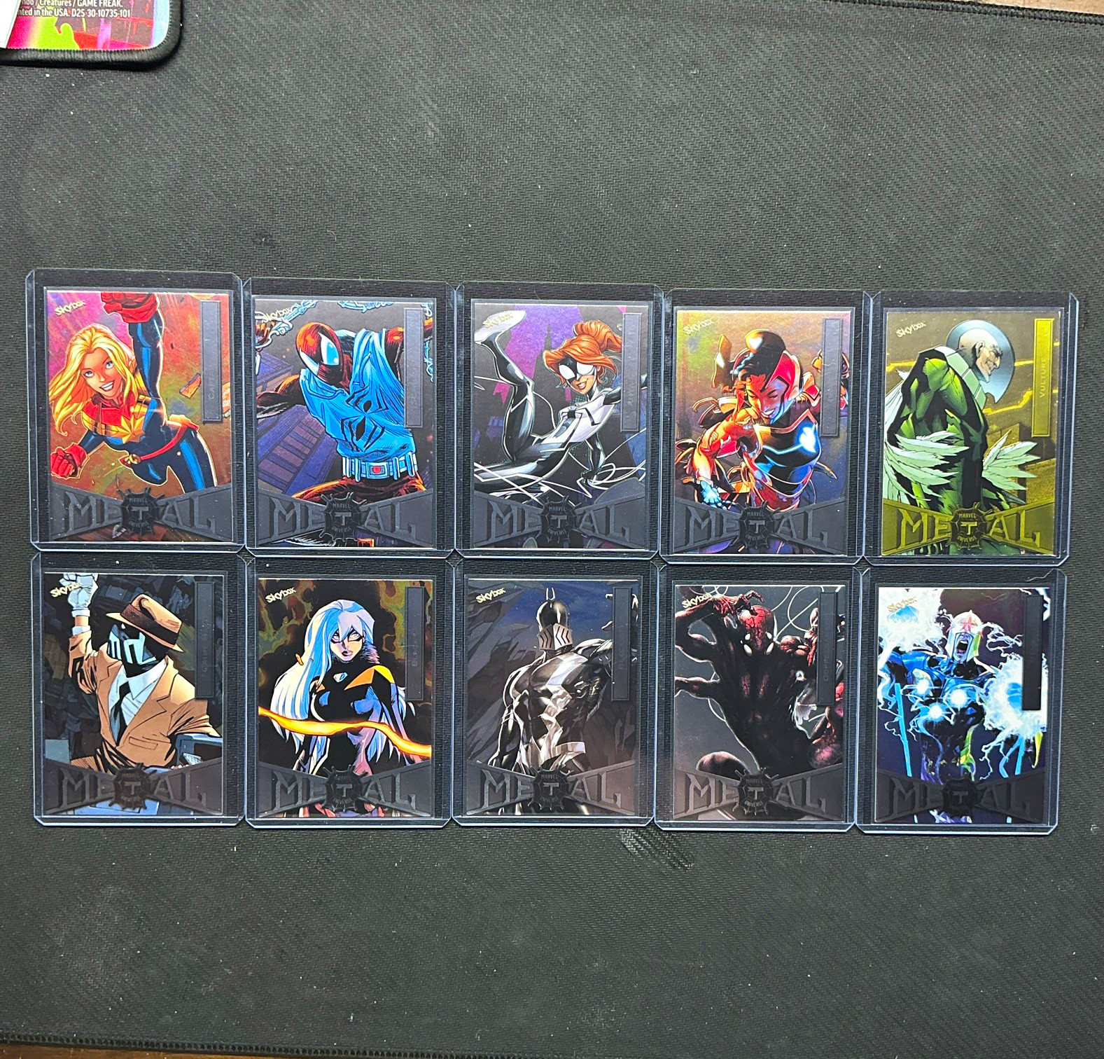 2022 SkyBox Metal Universe Spider-Man 10 Card Lot Marvel High Series 2022 SkyBox Metal Universe Spider-Man 10 Card Lot Marvel High Series