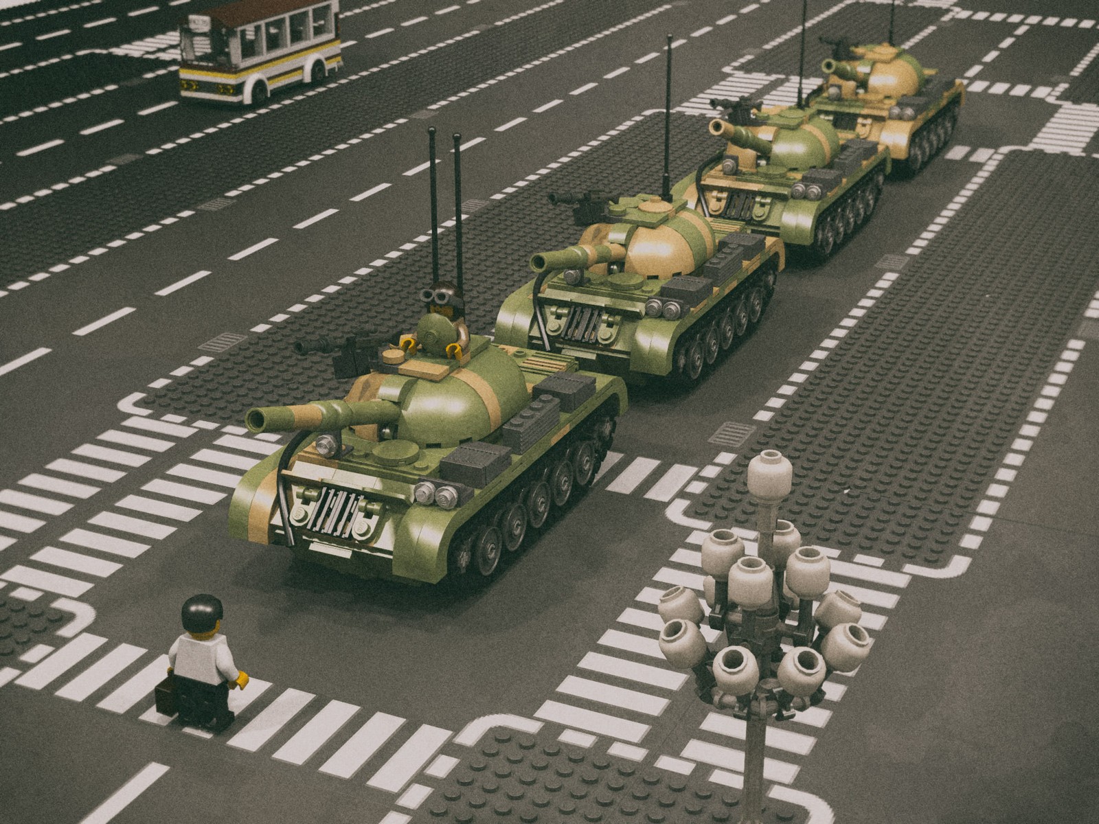 LEGO Tiananmen Square Tank Man China toys military vehicle 11x17 Poster LEGO Tiananmen Square Tank Man China toys military vehicle 11x17 Poster
