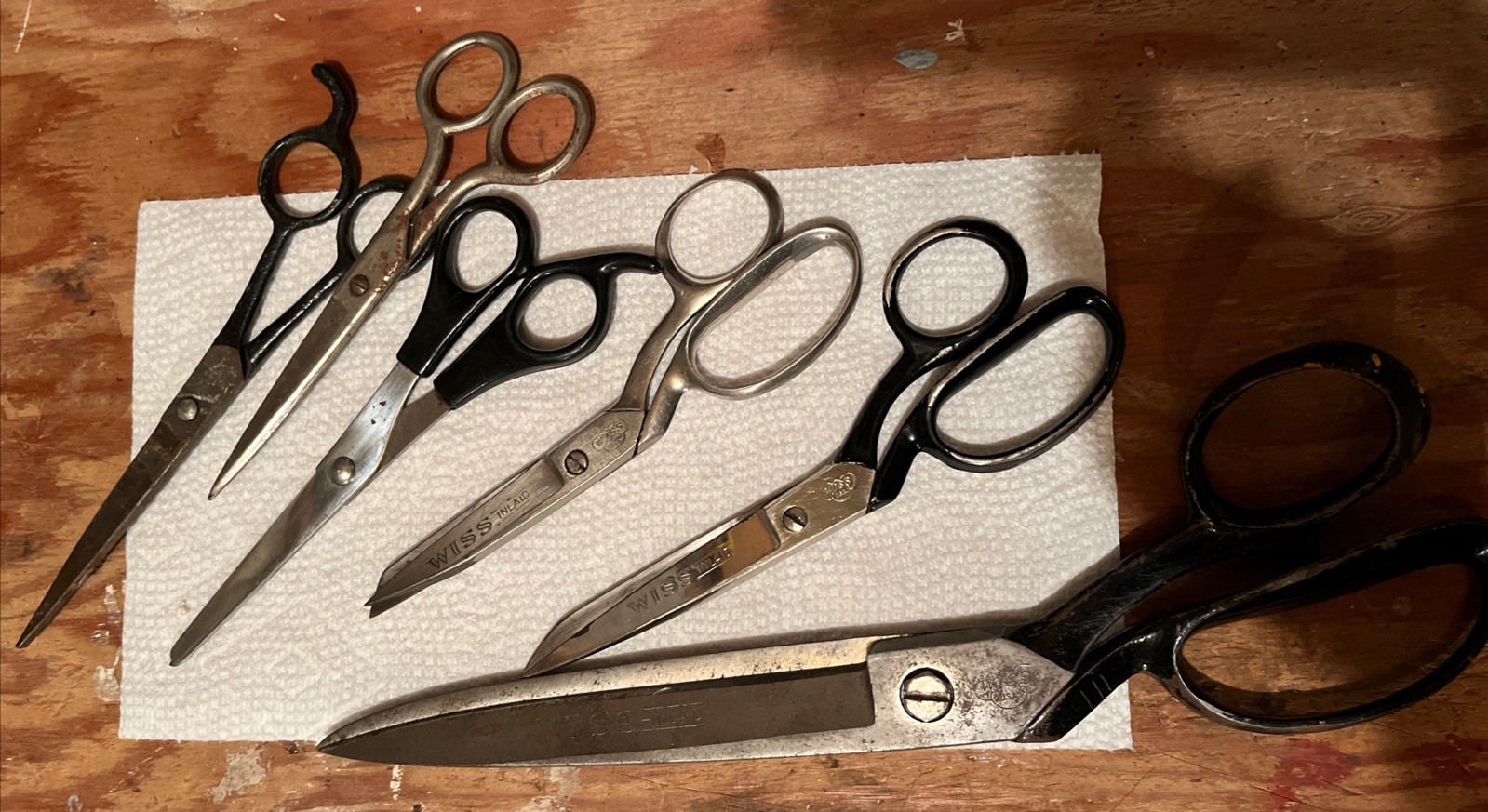 lot of 6 vintage wiss scissors lot of 6 vintage wiss scissors