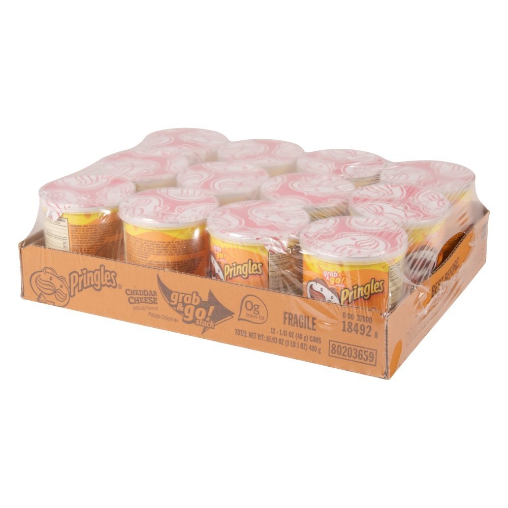Pringles, Crisps, Cheddar Cheese, 1.41 oz (12 Count) Pringles, Crisps, Cheddar Cheese, 1.41 oz (12 Count)