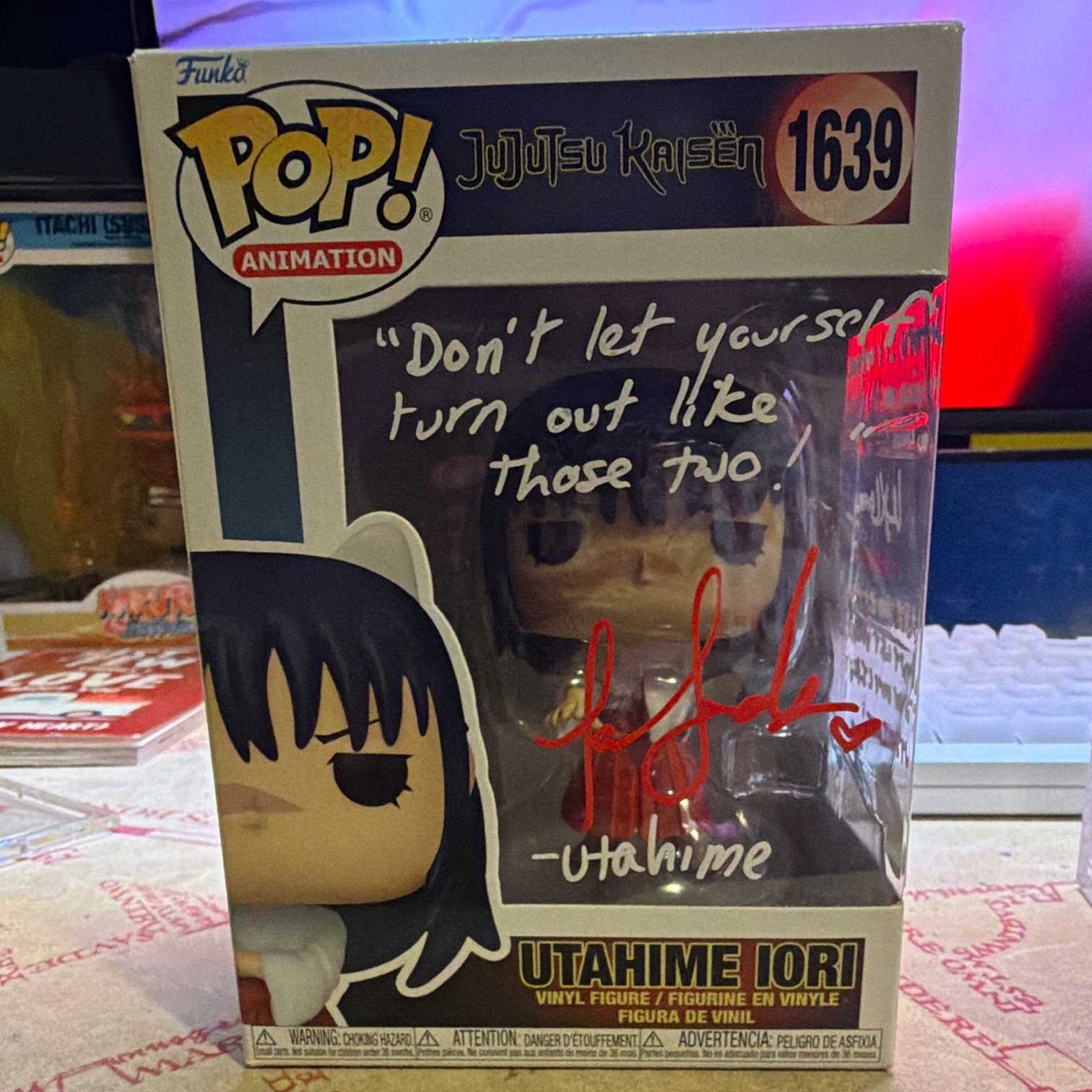 Funko Pop  Utahime Iori JJK #1639 Triple Auto, custom engraved hard stack