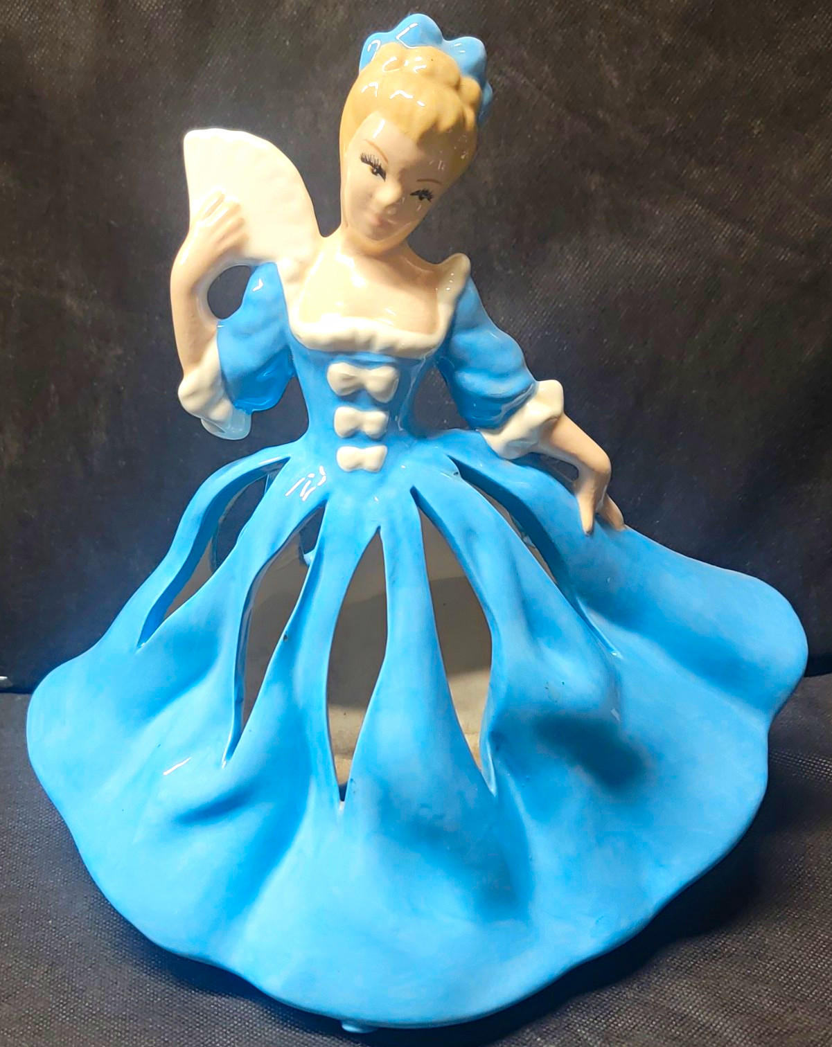 Vintage Lady Jane Blue Ballroom Dress Figurine Porcelain Hand-Painted 9\