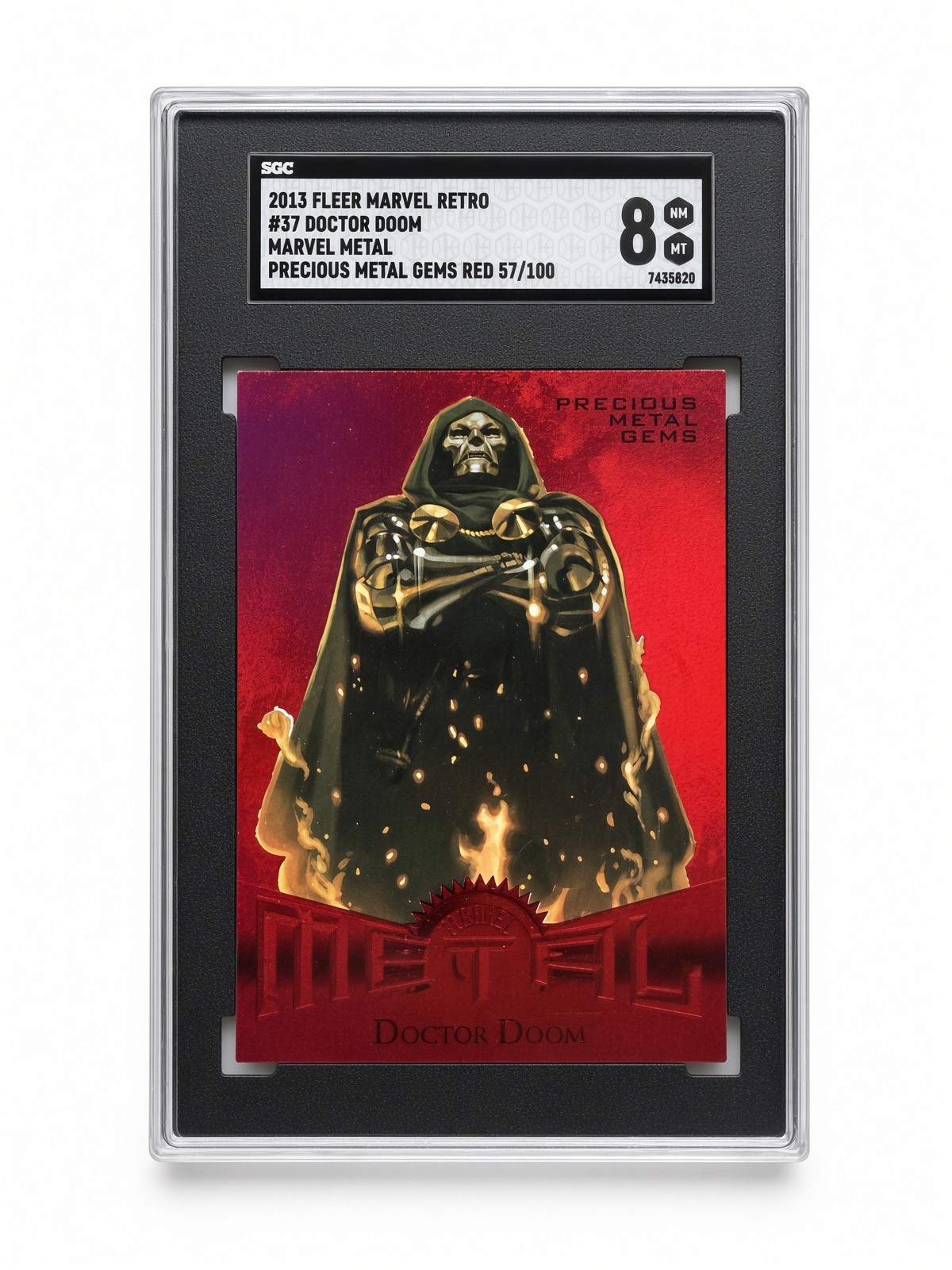 2013 Fleer Marvel Retro #37 Doctor Doom PMG RED /100 SGC 8