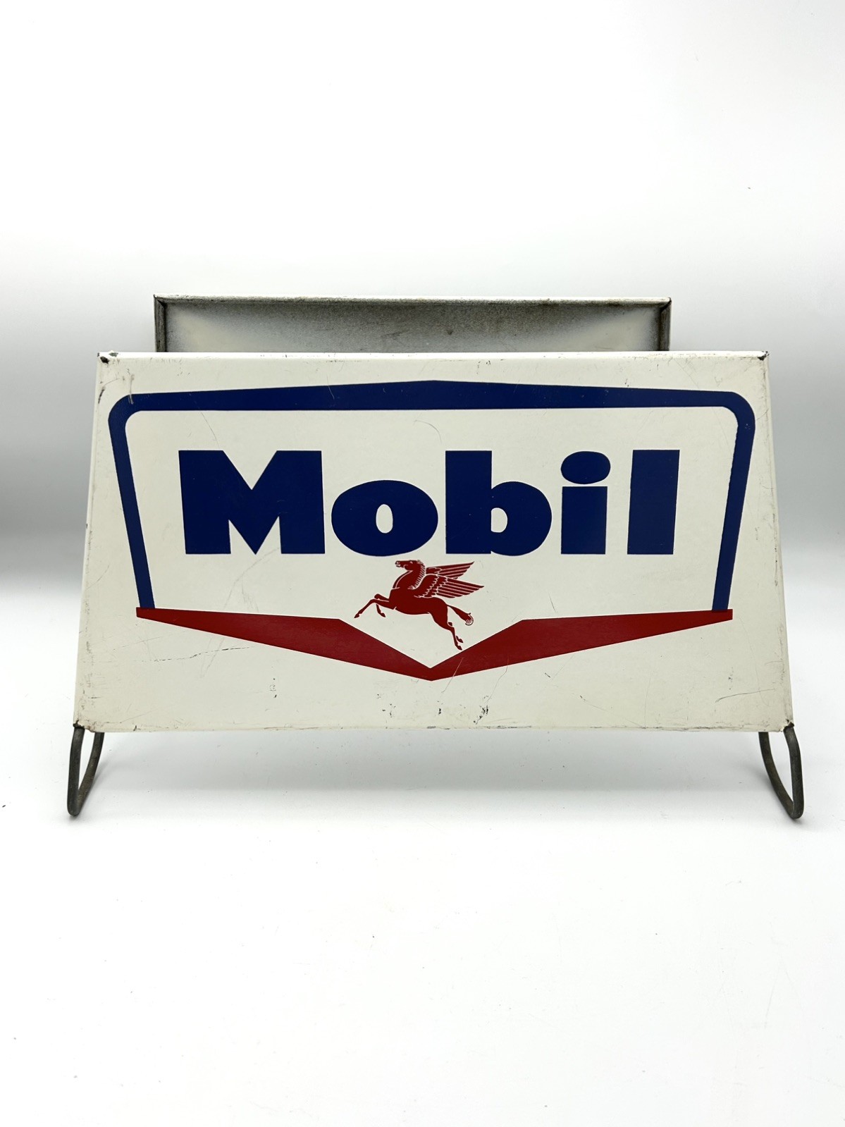 Vintage Mobil Oil Pegasus Advertising Gas Oil Rack Tire Display Sign Vintage Mobil Oil Pegasus Advertising Gas Oil Rack Tire Display Sign