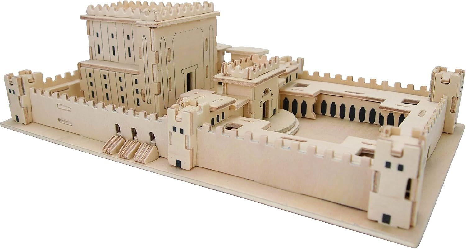 Wooden 3D Jerusalem Temple Model KIT Jewish Israeli Beit Hamikdash Replica Puzzl