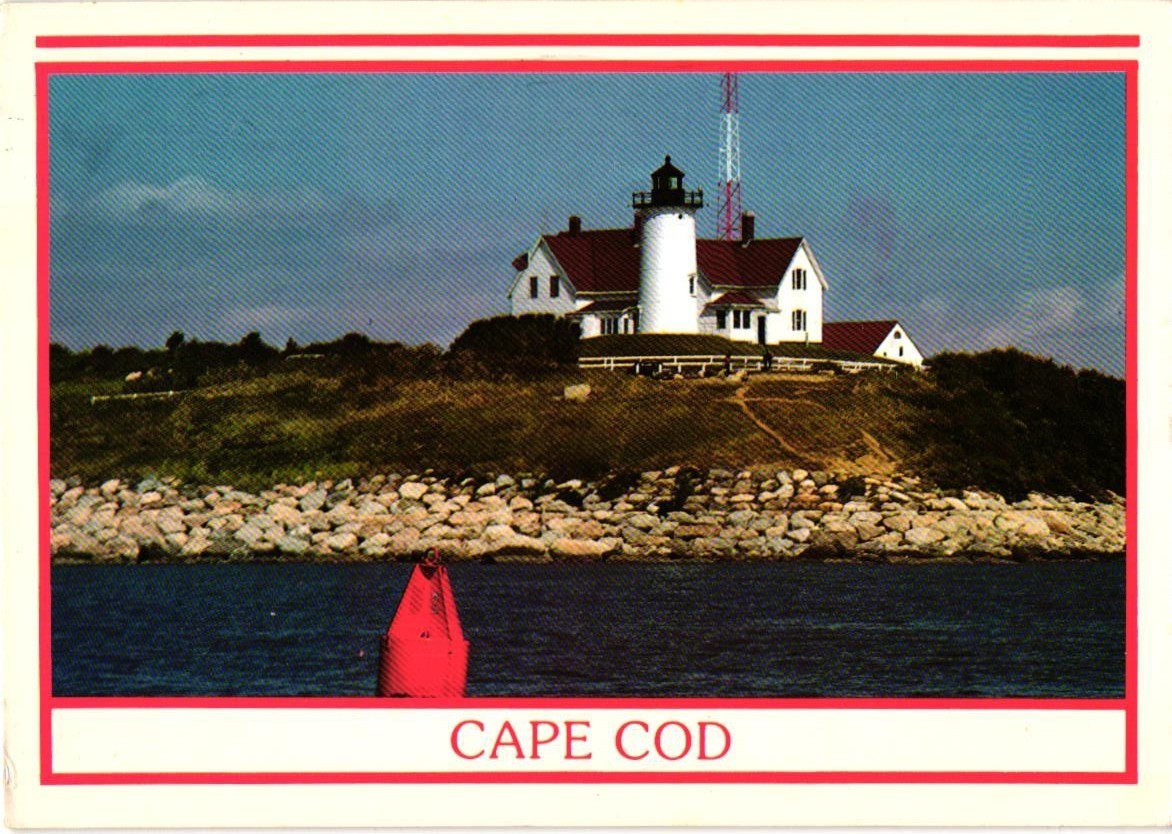 Vintage Nobska Lighthouse Falmouth Massachusetts Postcard