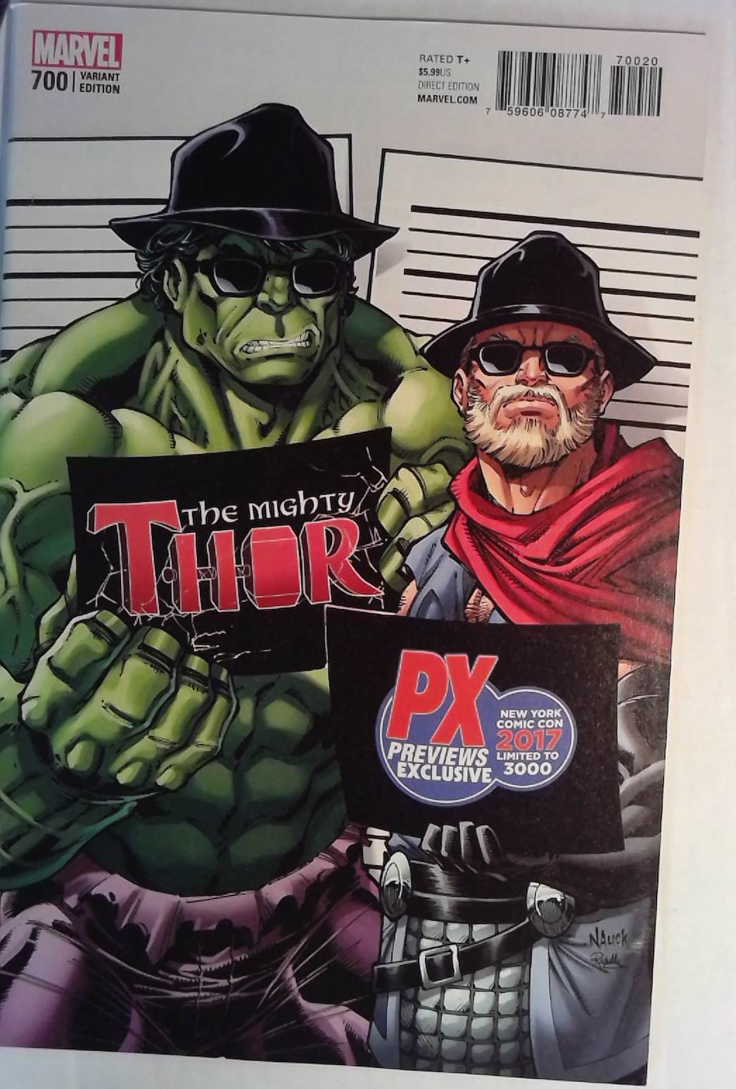 2017 Mighty Thor #700 px Marvel 3rd Series PX Variant Of 3000 Comic Book
