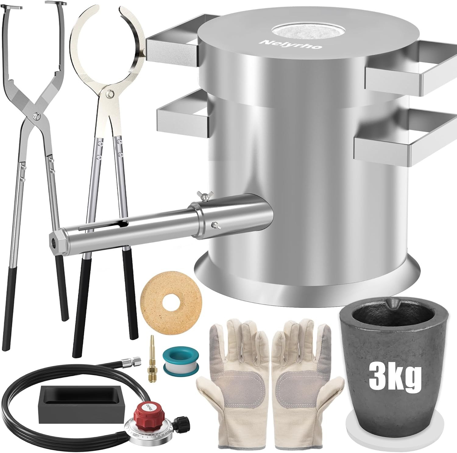 Complete 3KG Propane Melting Furnace Kit for Beginners – All-In-One Metal Smelti Complete 3KG Propane Melting Furnace Kit for Beginners – All-In-One Metal Smelti