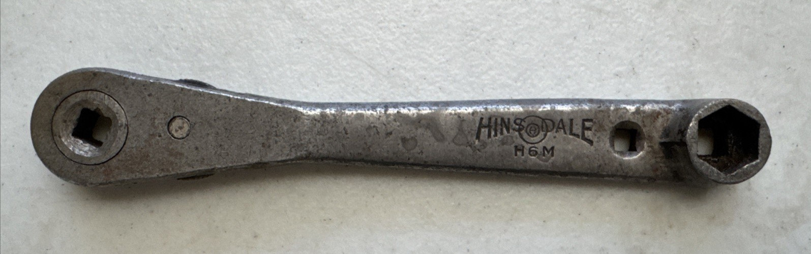 Vintage Hinsdale Ratchet Wrench H6M Made in USA, 1940s, Tested & Working Vintage Hinsdale Ratchet Wrench H6M Made in USA, 1940s, Tested & Working