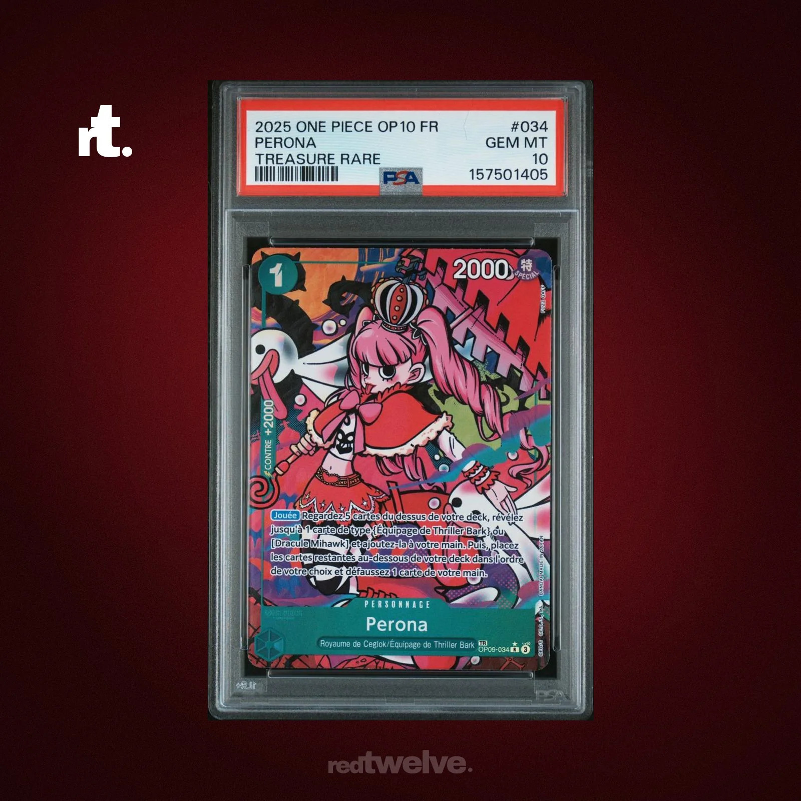 [PSA 10] Perona [Treasure Rare] OP09-034 - TR - FR