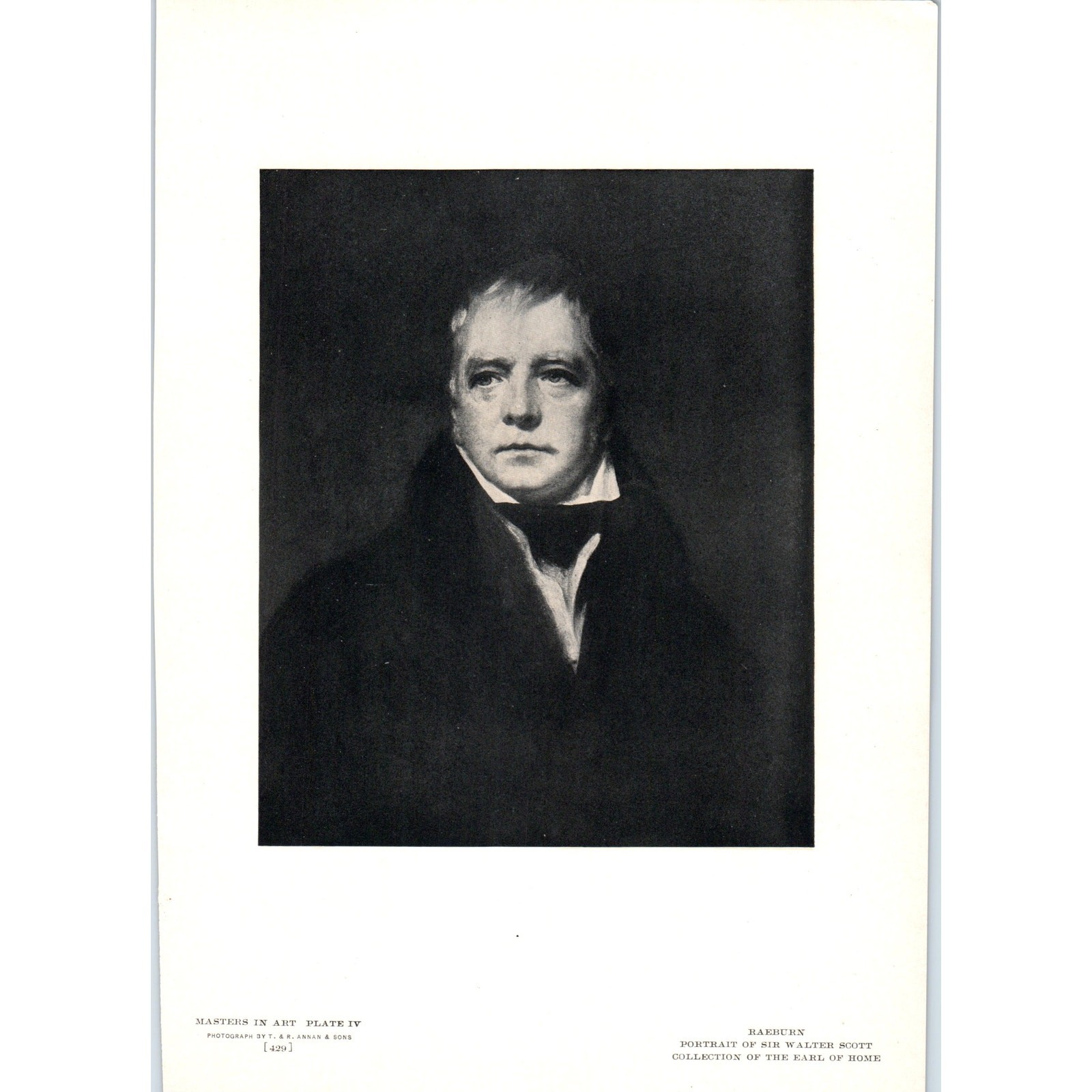 Portrait of Sir Walter Scott - Raeburn c1905 Art Print D16