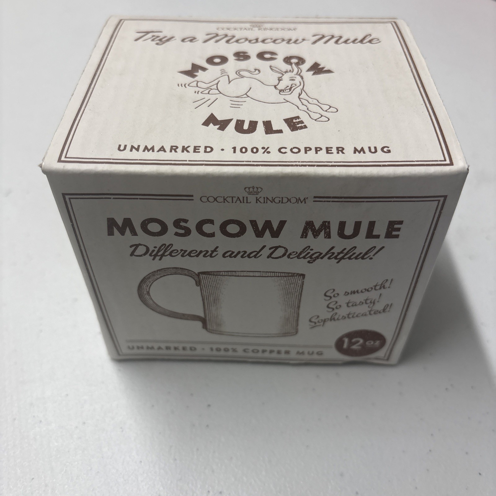 Cocktail Kingdom Moscow Mule Style Mug 12oz 100% Solid Copper Cocktail Kingdom Moscow Mule Style Mug 12oz 100% Solid Copper