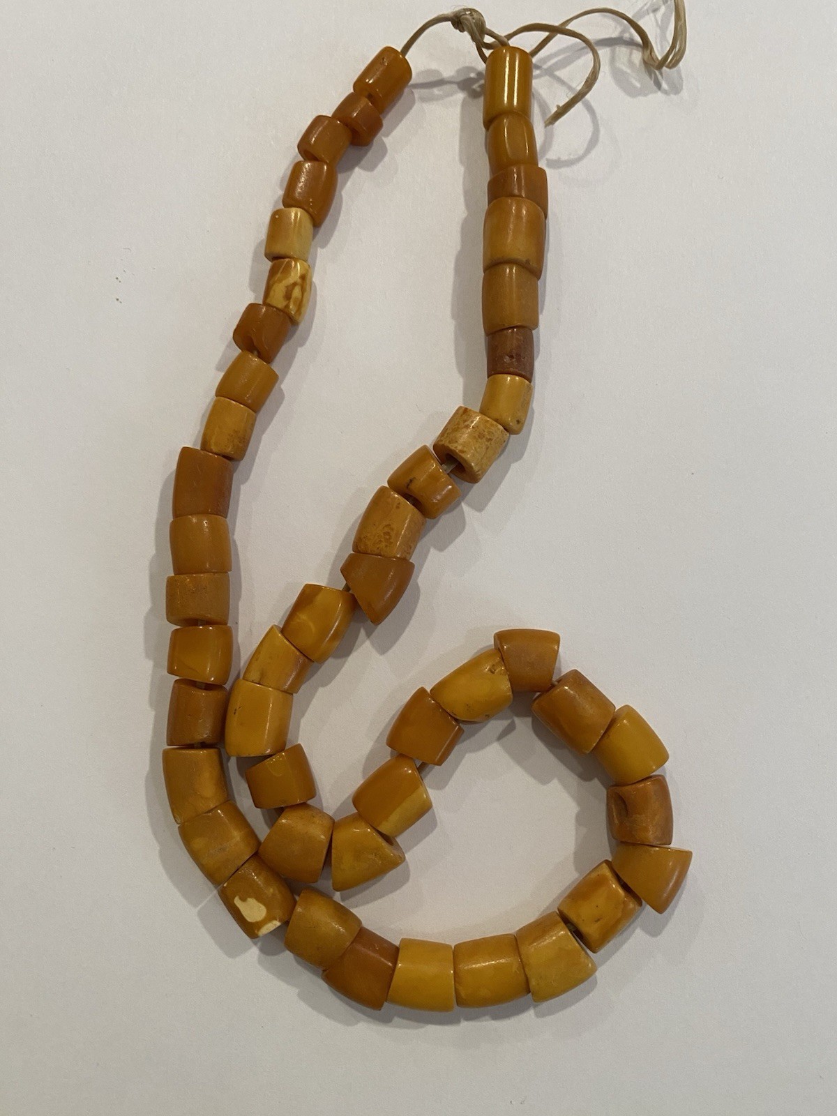 Antique Strand of Butterschotch African Amber Trade Beads From Estate Antique Strand of Butterschotch African Amber Trade Beads From Estate