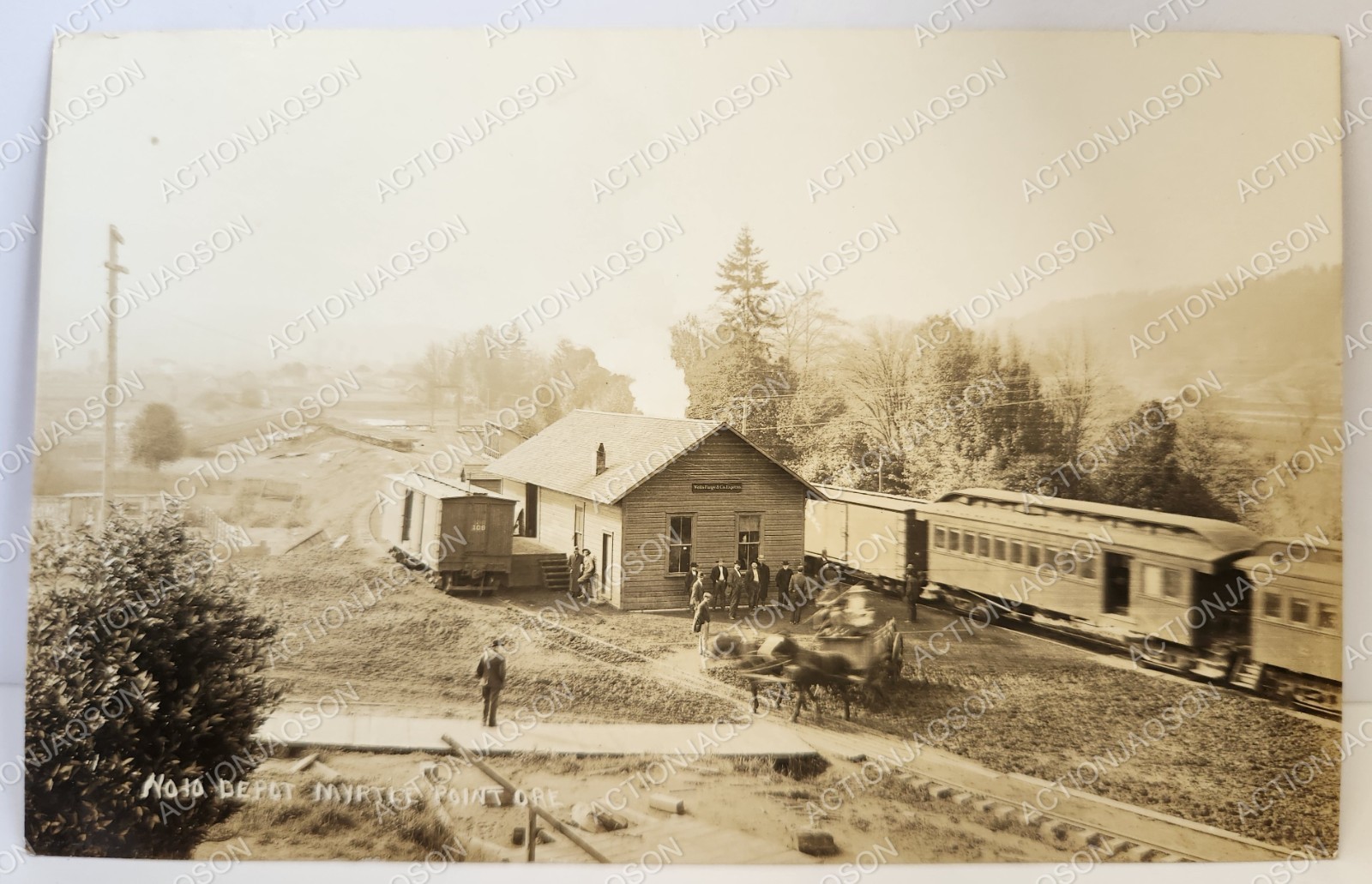 RPPC Railroad Depot Near Myrtle Point Oregon Passenger Car Wells Fargo Express
