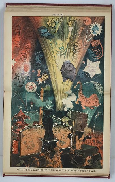 New York NY Puck Fourth of July Fireworks 1882 Vanderbilt Gould Politicians