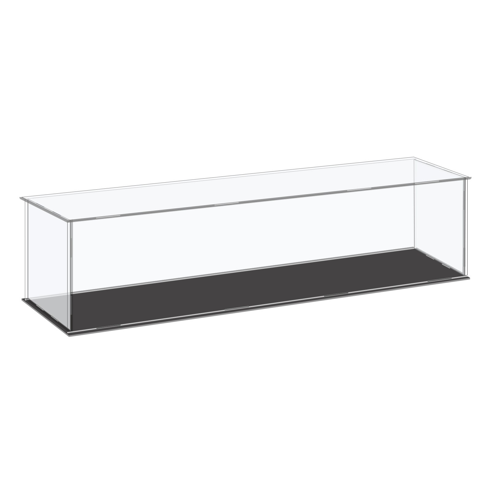 Acrylic Display Case Plastic Small Assemble Dustproof Showcase 41x11x10.5cm Acrylic Display Case Plastic Small Assemble Dustproof Showcase 41x11x10.5cm