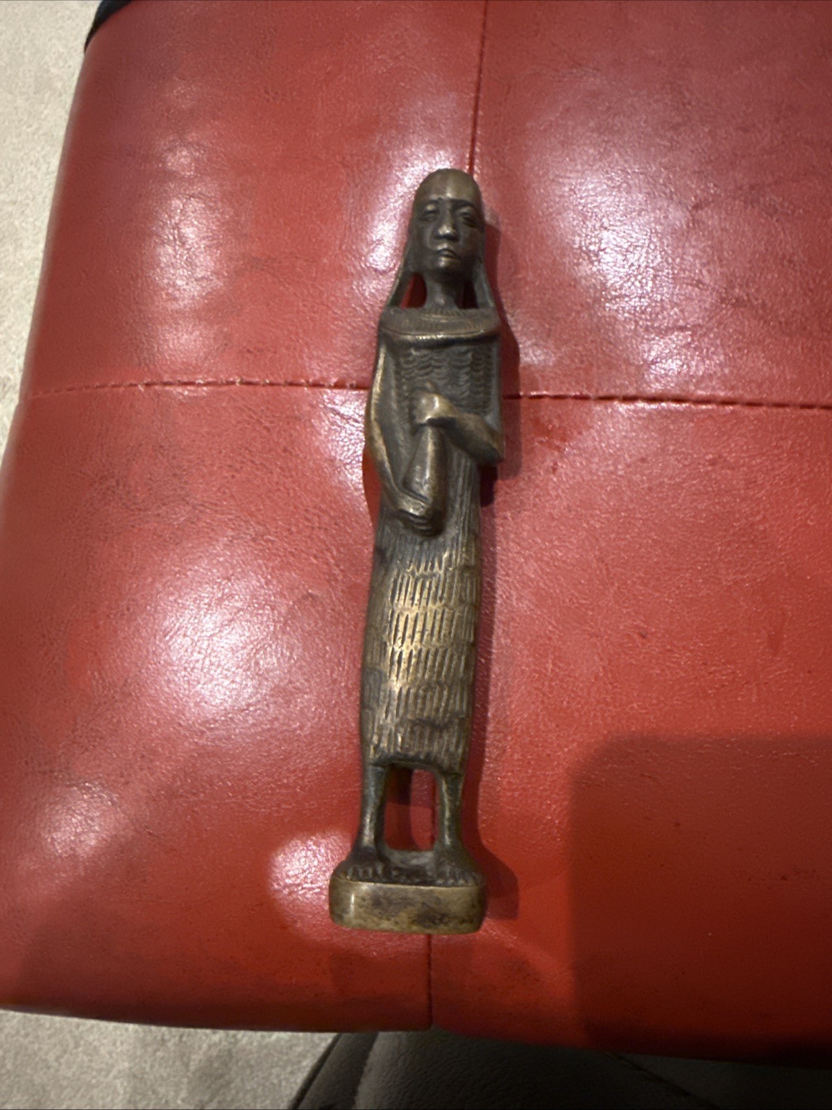 Beautiful Antique Bronze African Statue 7 inches Tall