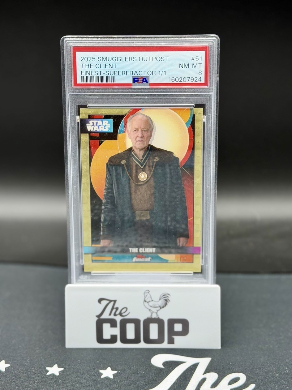 2025 Topps Finest Star Wars Smugglers Outpost The Client SuperFractor 1/1 #51 2025 Topps Finest Star Wars Smugglers Outpost The Client SuperFractor 1/1 #51
