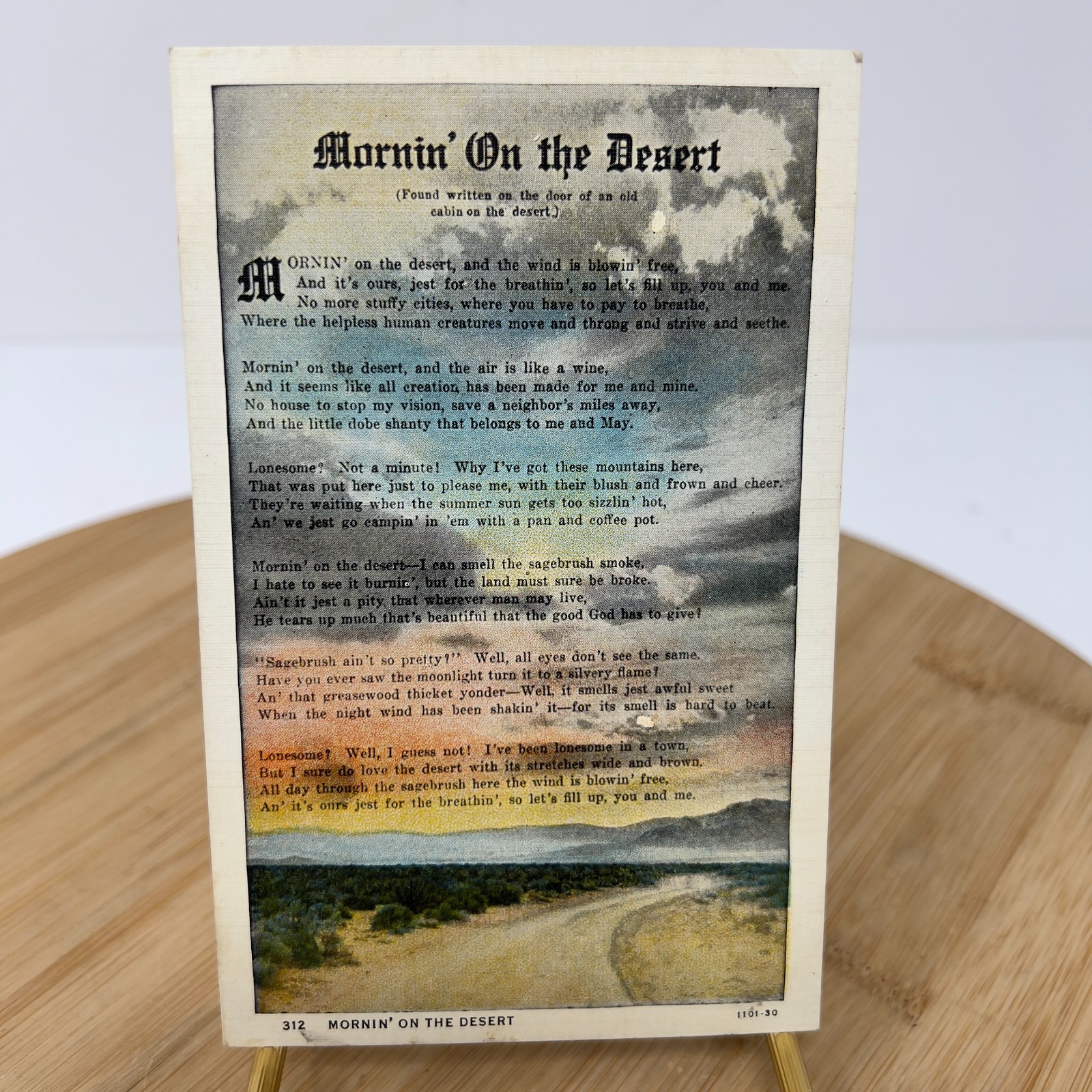 Mornin\' On The Desert Postcard 1101-30