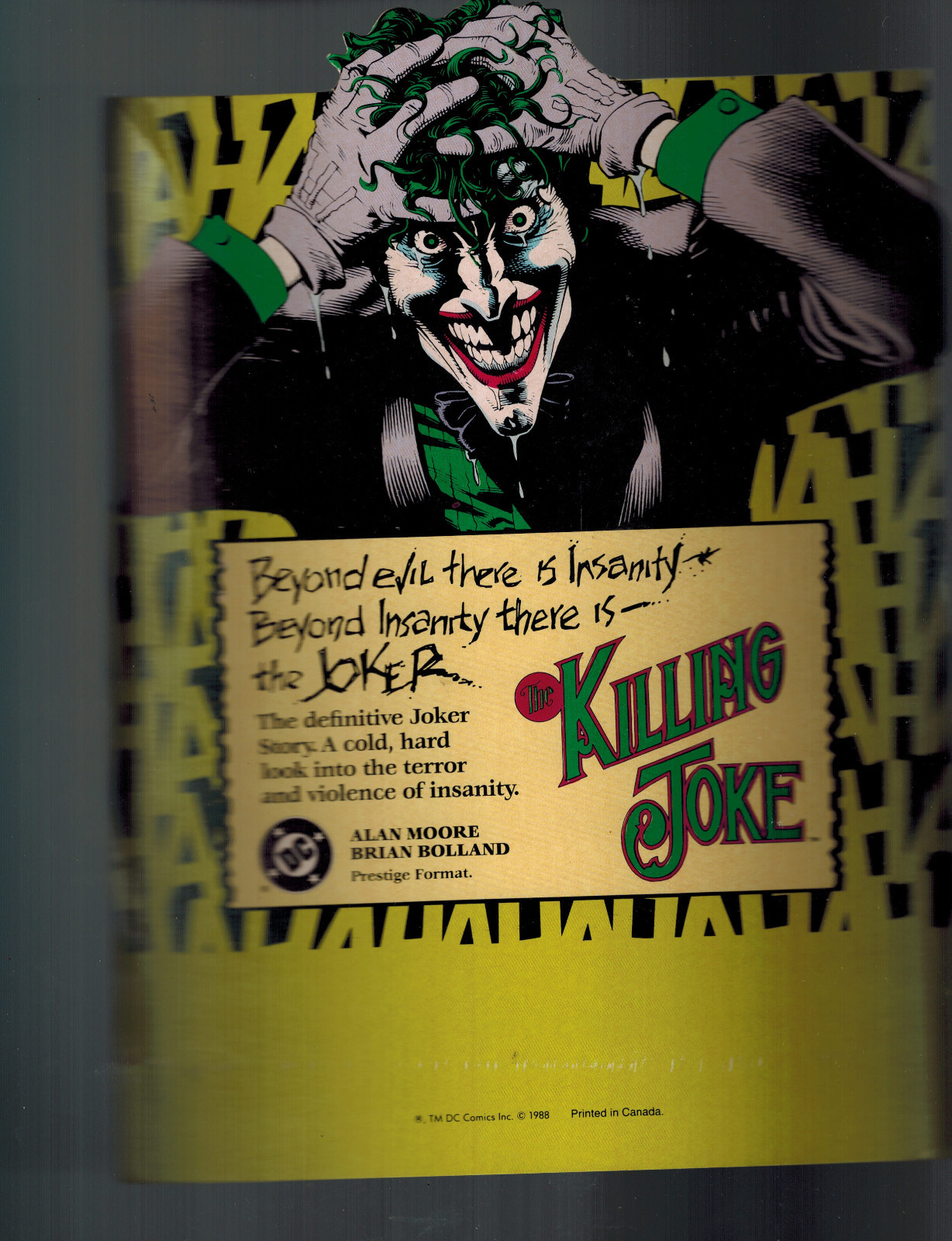Killing Joke Scarce Retailer Store Counter Display Box & Header - Moore/Gibbons