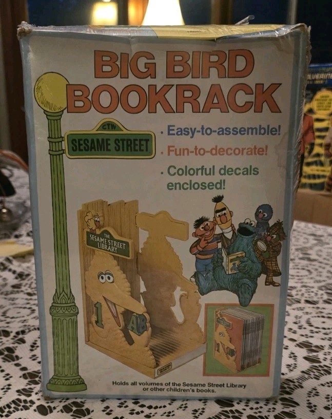 Vintage Sesame Street Big Bird Book Rack Sealed 1979 Henson Muppets Inc.