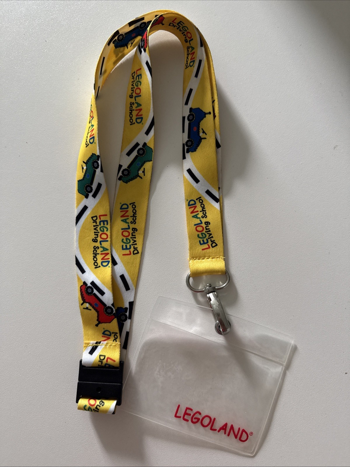 LegoLand Driving School Lanyard Yellow Key Chain Badge Holder LEGO LAND