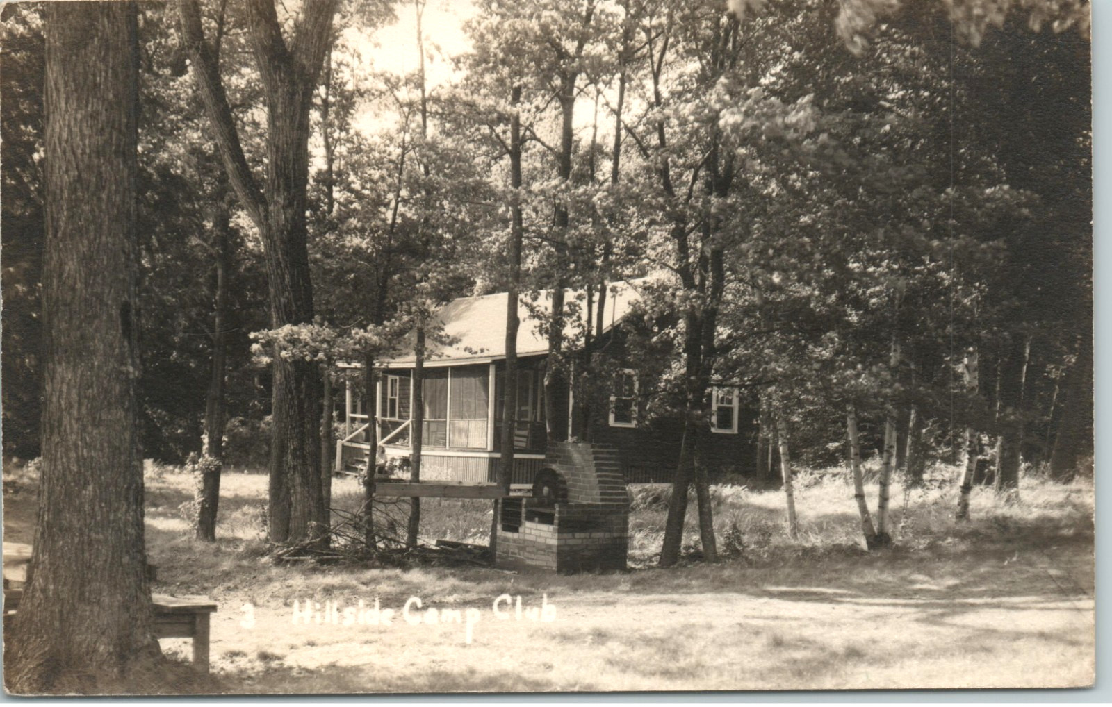 Hillside Camp Club Belgrade Maine RPPC c1940'S Postcard