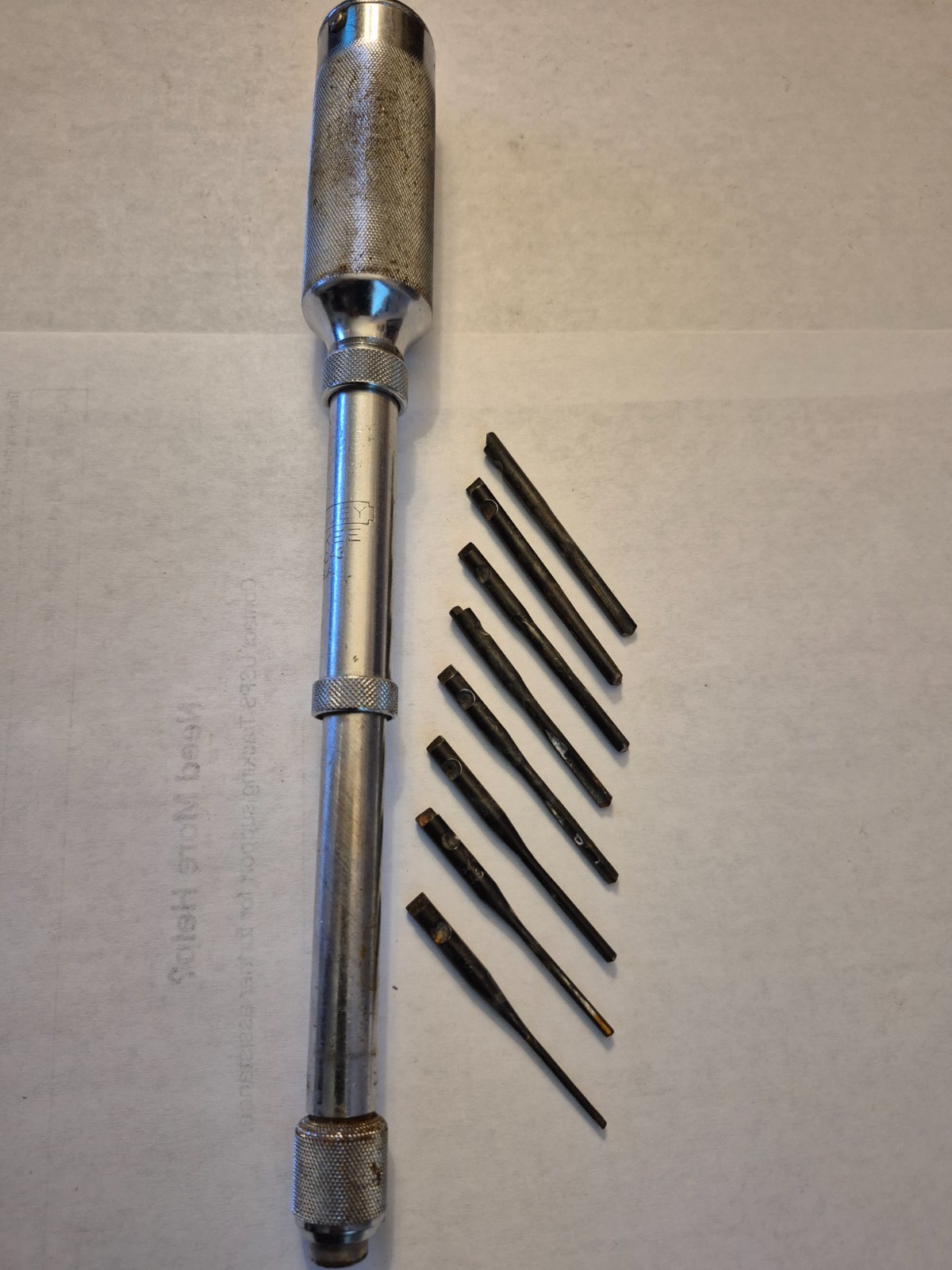 Vintage Stanley Yankee 03-043 Push Drill with Complete 8-Bit Set Vintage Stanley Yankee 03-043 Push Drill with Complete 8-Bit Set