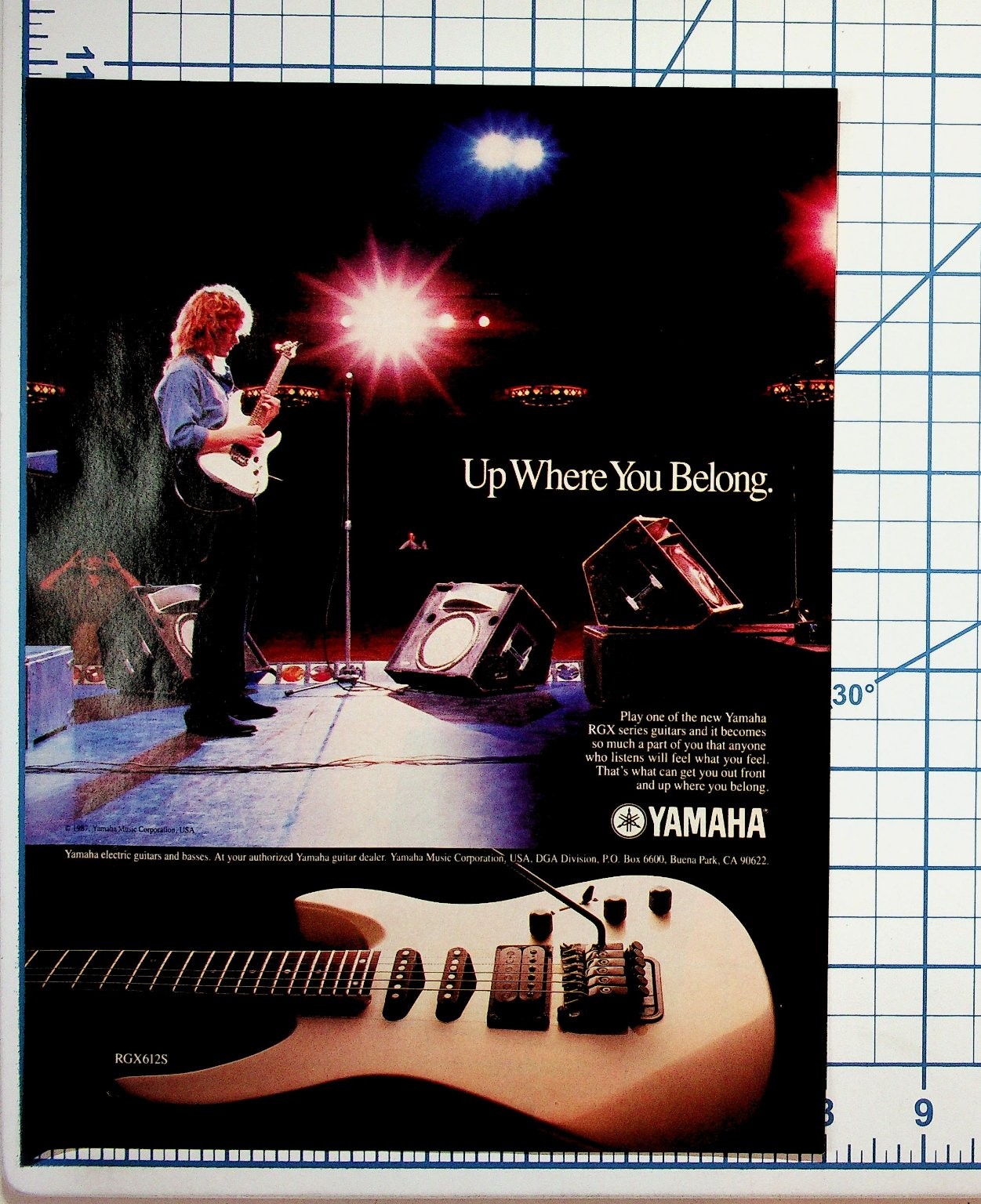 1988 Yamaha RGX612S Electric Guitar Vintage Print Ad Music Ephemera 1988 Yamaha RGX612S Electric Guitar Vintage Print Ad Music Ephemera