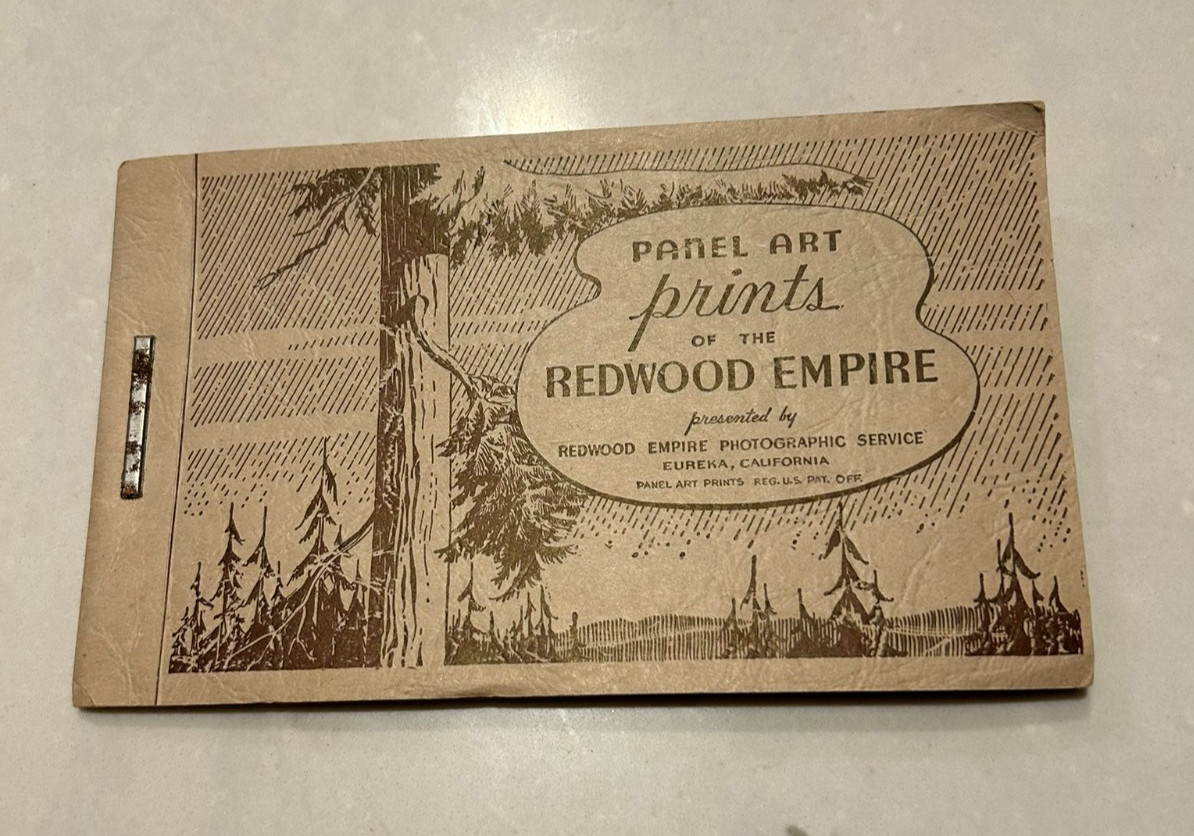 Vintage 1930s Panel Art 8 Prints Redwood Empire Lanes Redwood Flat Photo Album